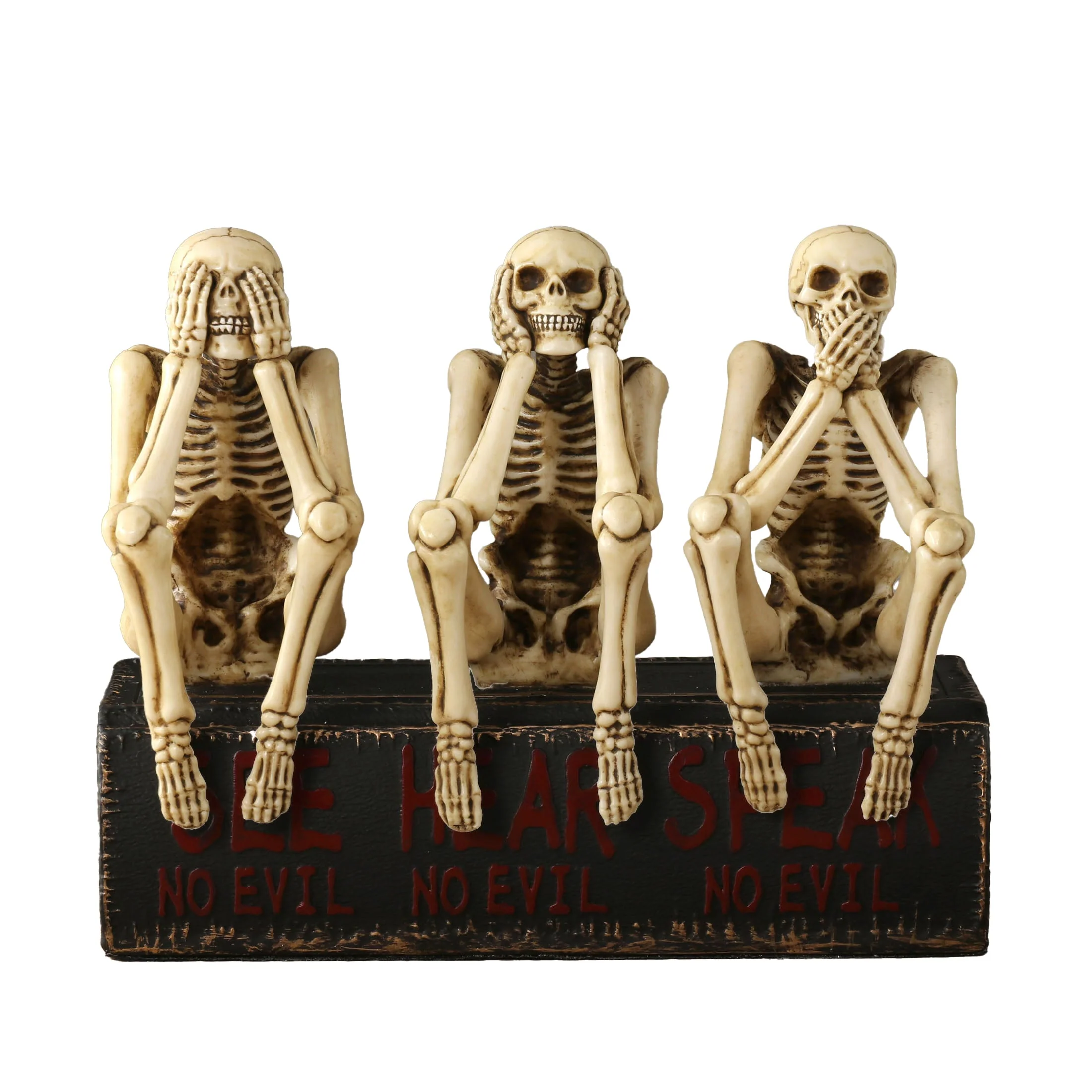 Three Wise Skeletons Sitting On Book 15cm Veronese Statue — additional product image 3 from ArtStatues