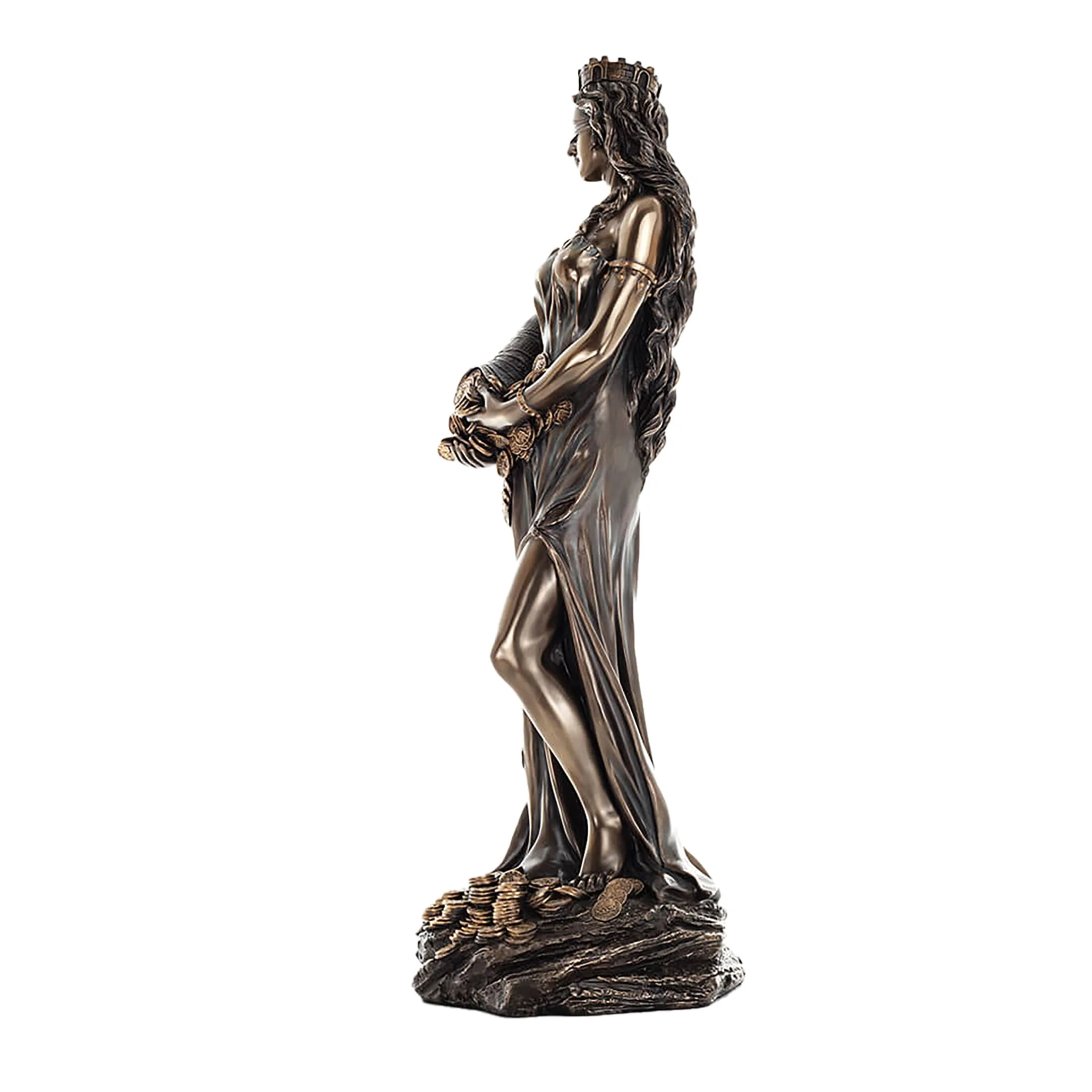 Fortuna Goddess of Luck Statue – 71cm Veronese Cold-Cast Bronze Roman Mythology Figurine — additional product image 2 from ArtStatues