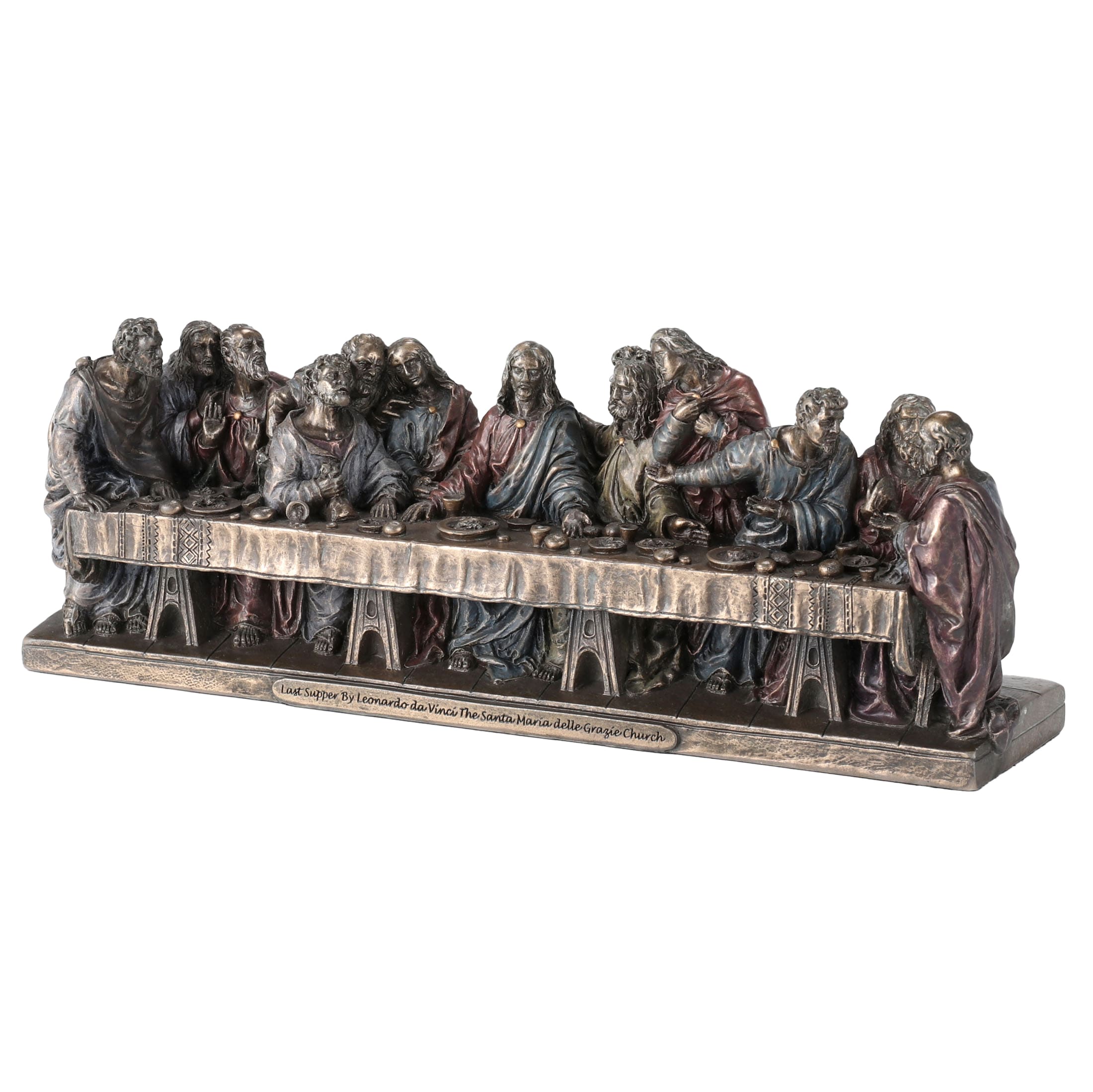The Last Supper 23,5x8.5cm Veronese Cold-Cast Bronze Statue – Leonardo da Vinci Inspired — additional product image 5 from ArtStatues