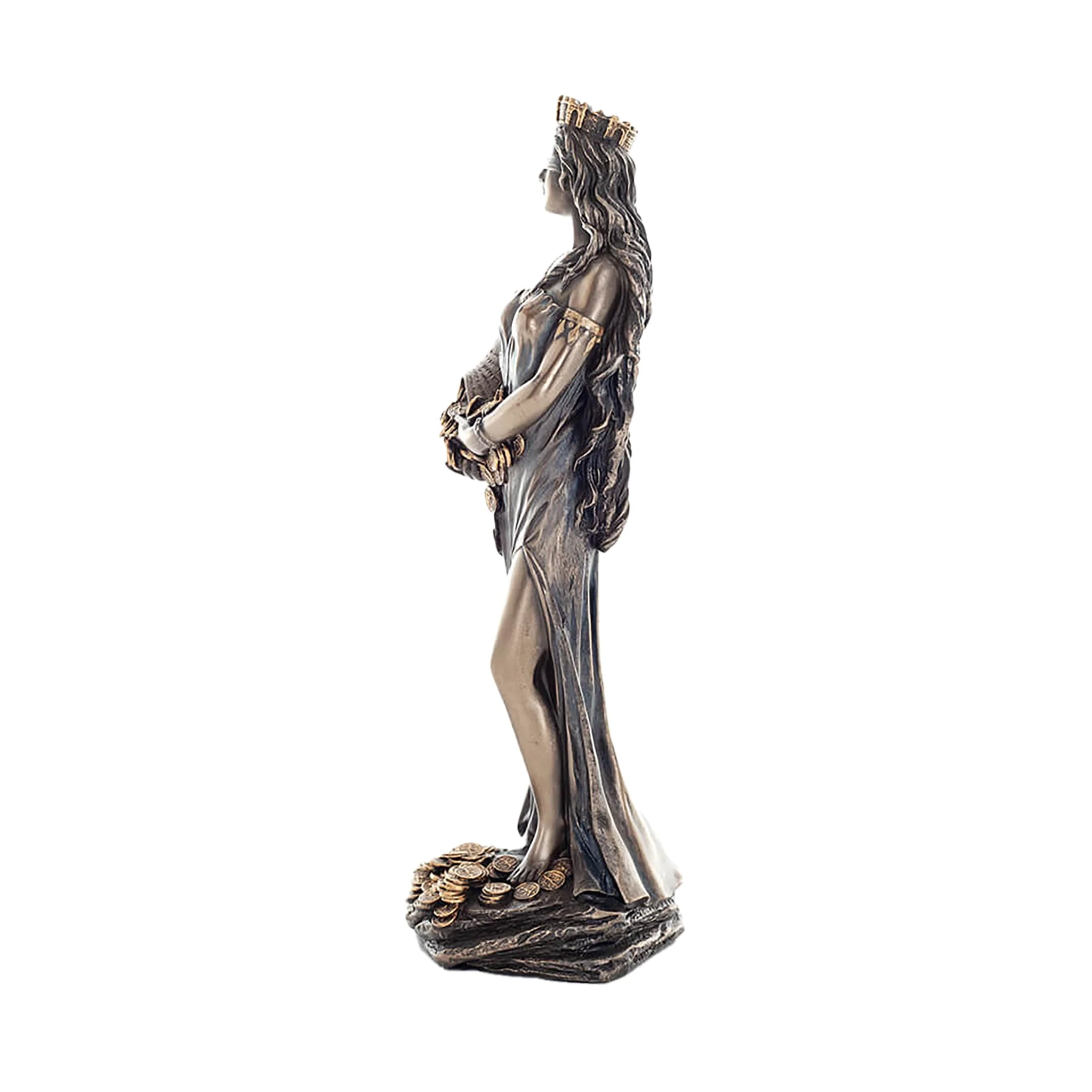 Fortuna Goddess of Luck Statue – 18,5cm Veronese Cold-Cast Bronze Roman Mythology Figurine — additional product image 2 from ArtStatues