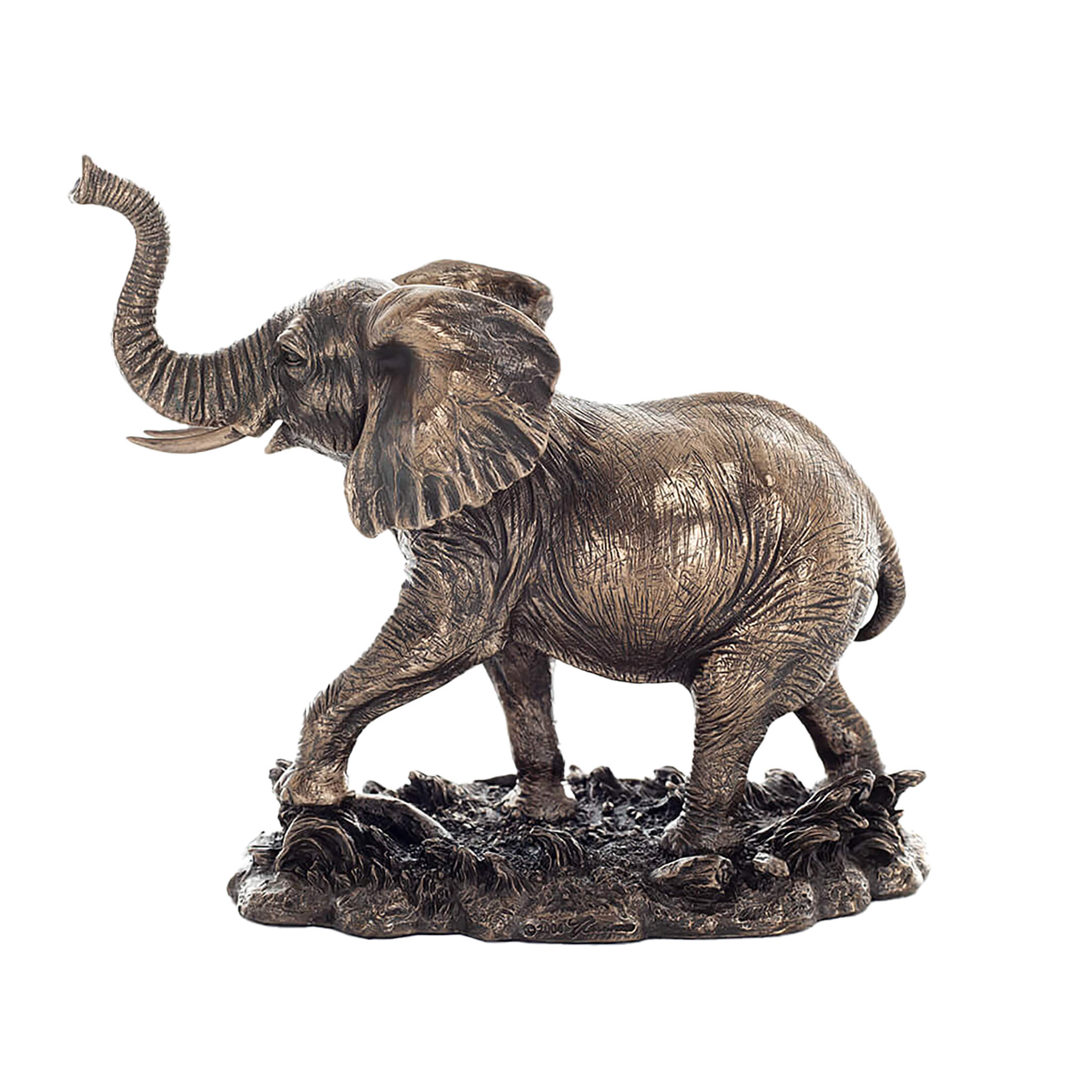 Majestic Elephant Statue – 16cm Veronese Cold-Cast Bronze African Wildlife Figurine — additional product image 3 from ArtStatues