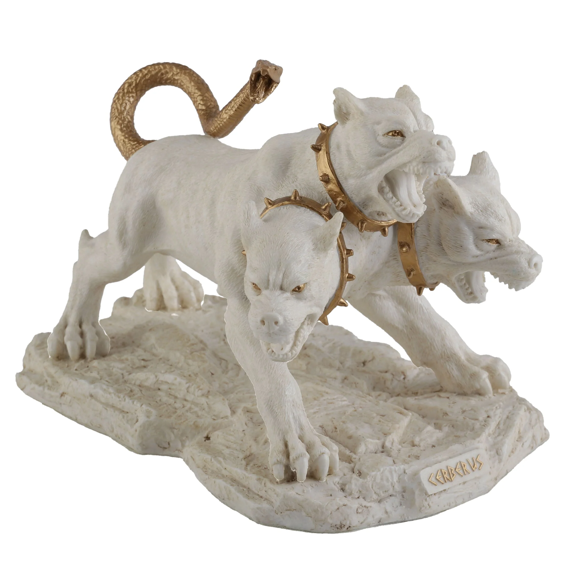 Cerberus The Three Headed Hound Of Hades 19.5cm Veronese White-Gold Statue — additional product image 3 from ArtStatues