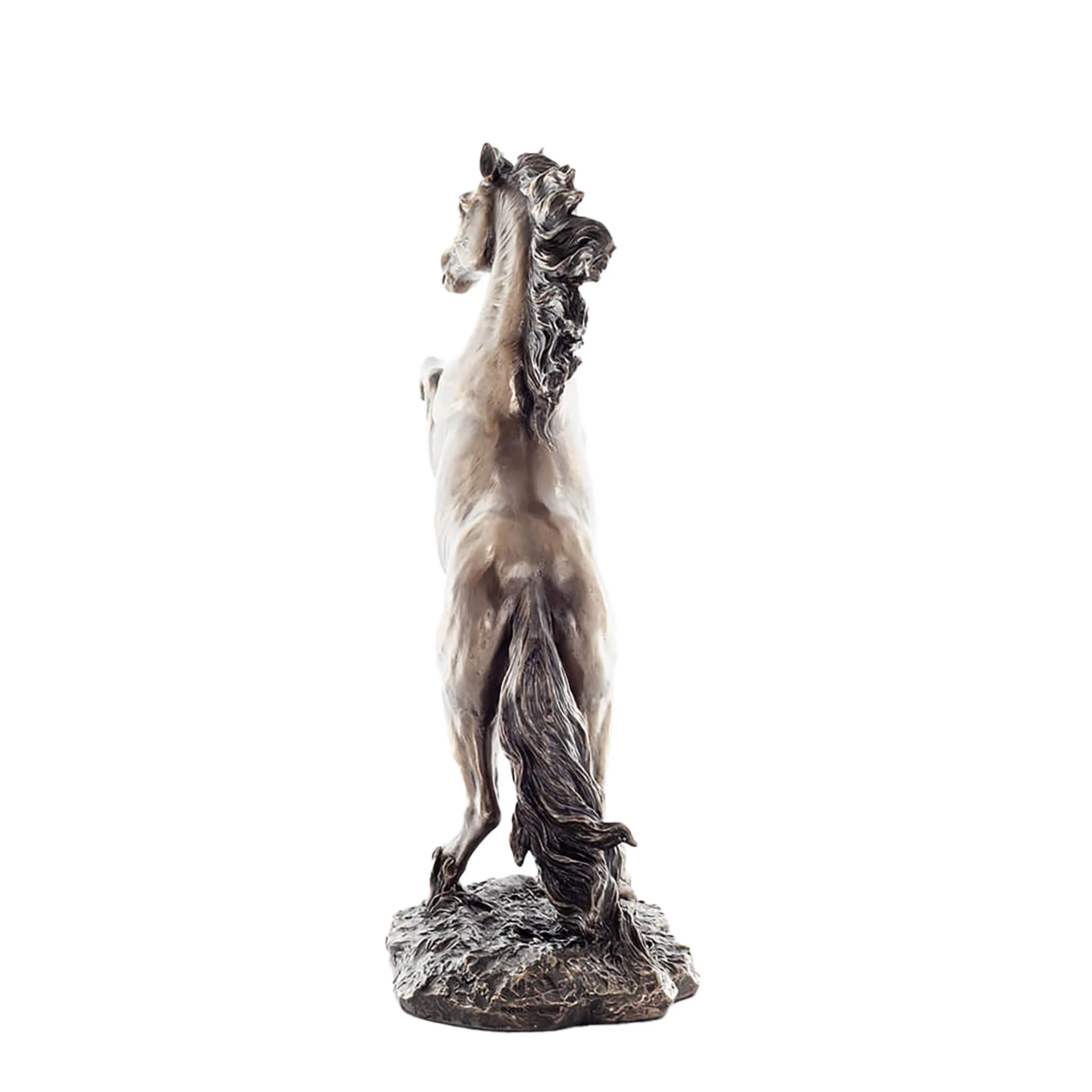 Majestic Rearing Horse 28x31cm Veronese Cold-Cast Bronze Statue – Equestrian Elegance — additional product image 2 from ArtStatues