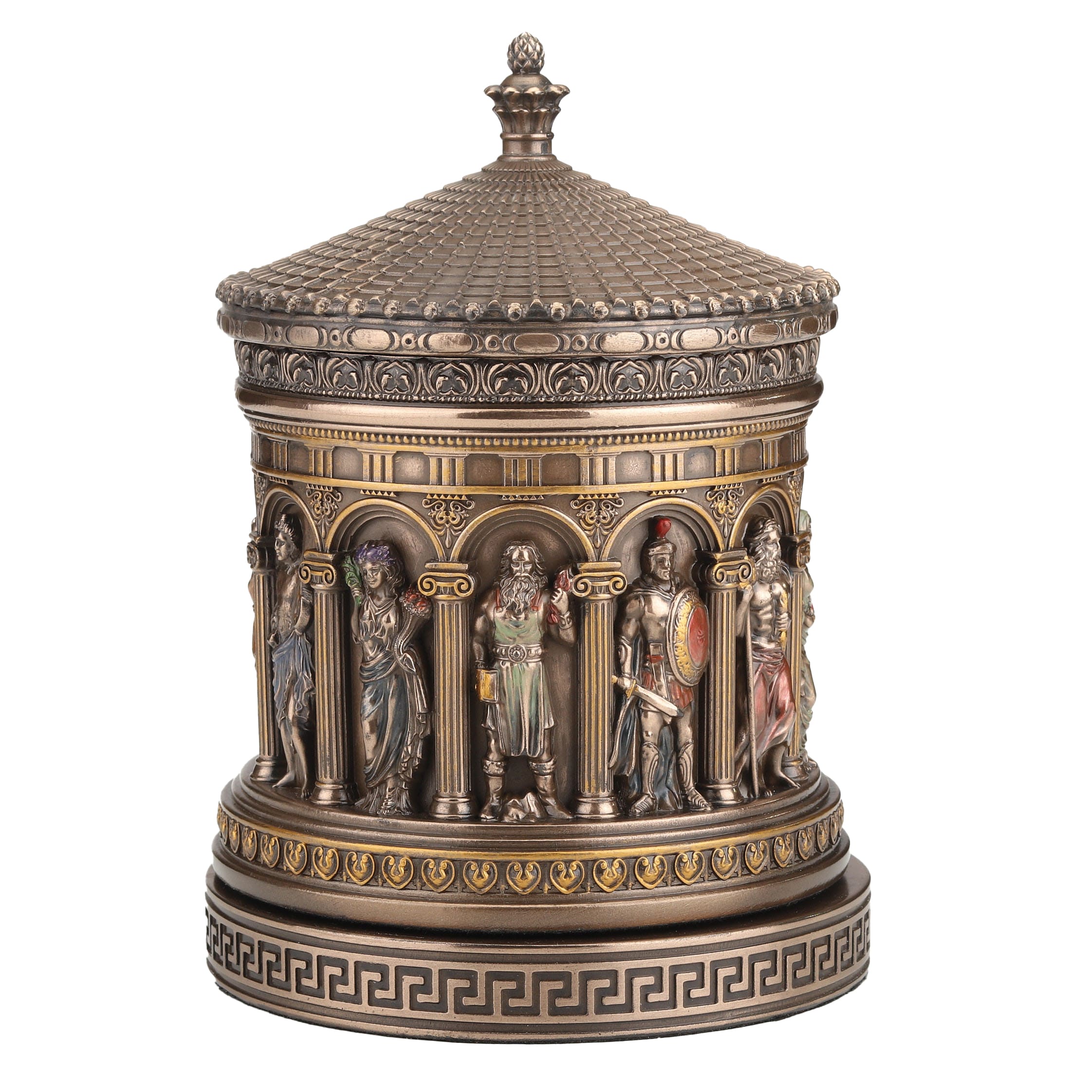 Pantheon Gods Jewelry Box - 16.5 x 11 cm Cold-Cast Bronze — additional product image 2 from ArtStatues