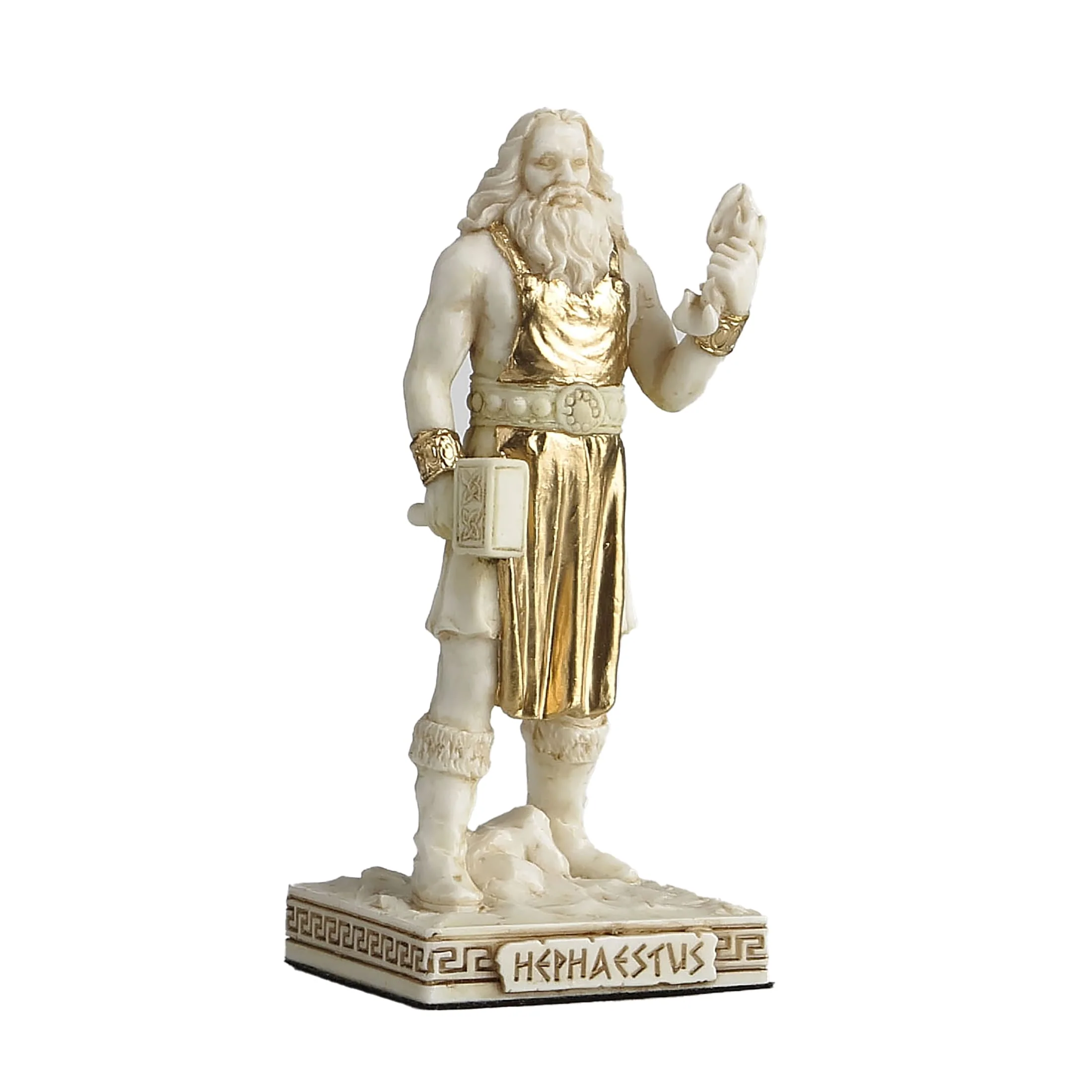 Hephaestus Resin Statue – 30 cm with Hammer & Gold Accents — additional product image 2 from ArtStatues