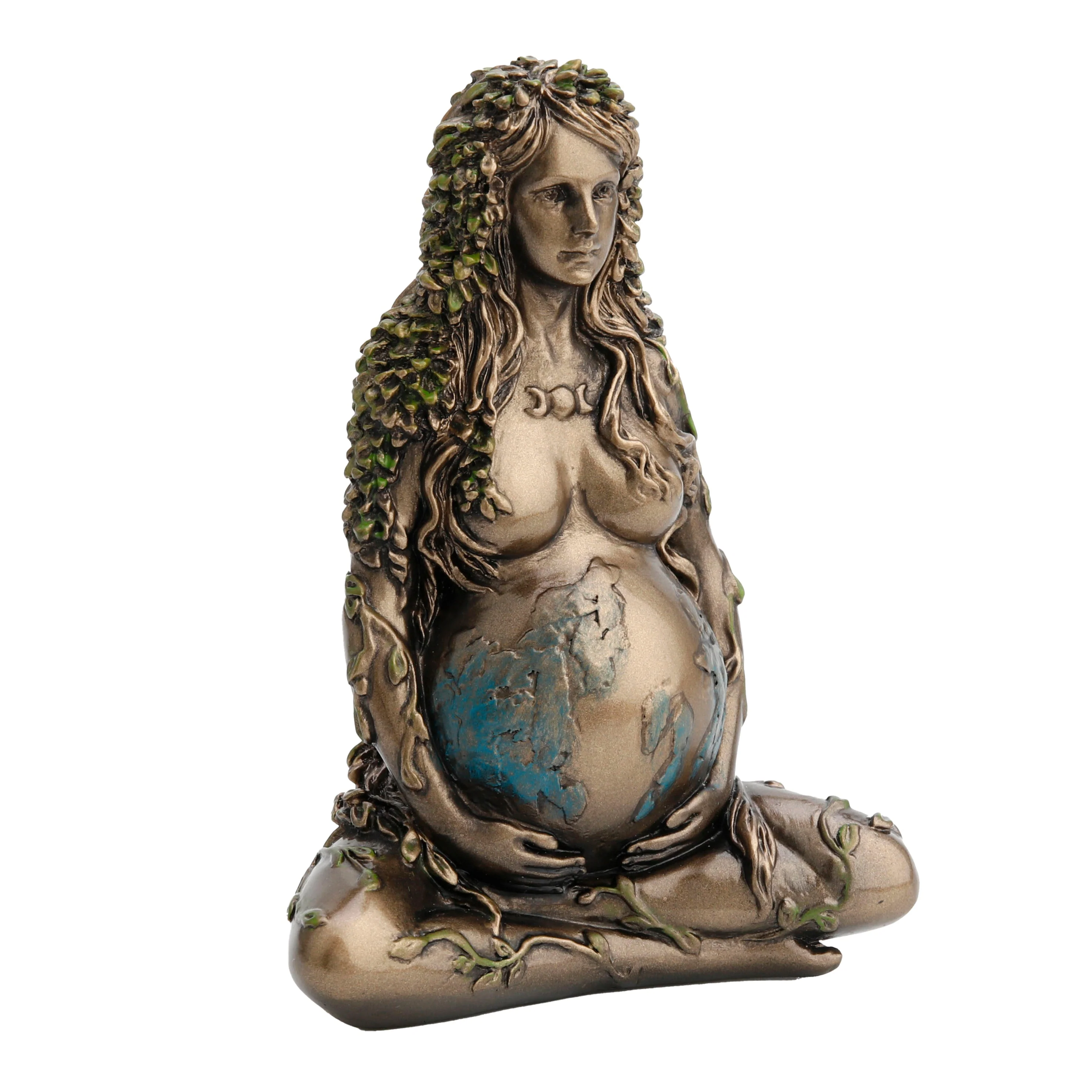 Pregnant Mother Earth Gaia Sitting Lotus Pose 10.5cm Veronese Statue — additional product image 2 from ArtStatues