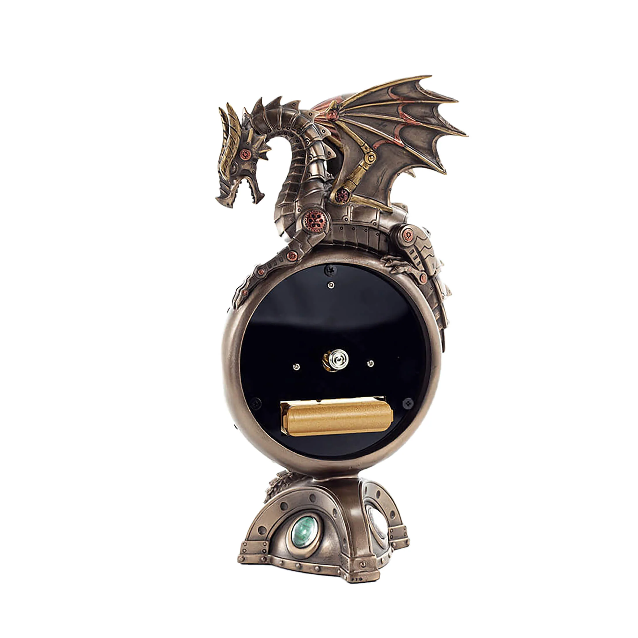 Steampunk Dragon Clock – 24.6 cm Cold-Cast Bronze Table Clock — additional product image 3 from ArtStatues