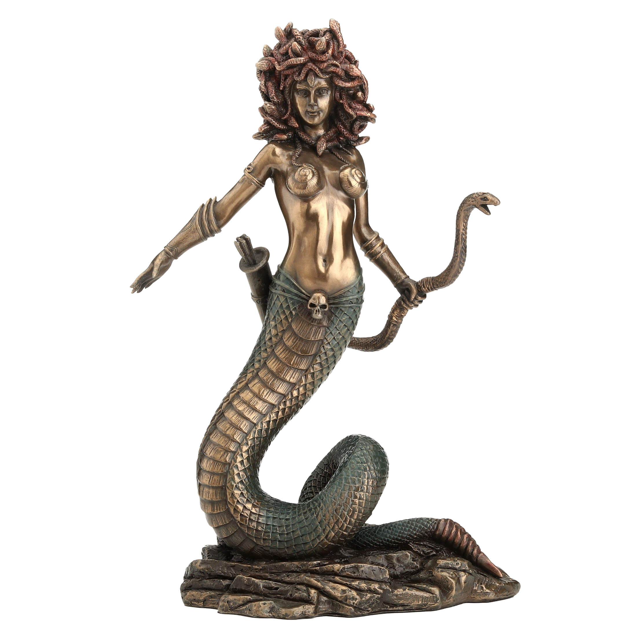 Medusa Archer Statue – 22cm Veronese Cold-Cast Bronze Greek Mythology Figurine — additional product image 4 from ArtStatues