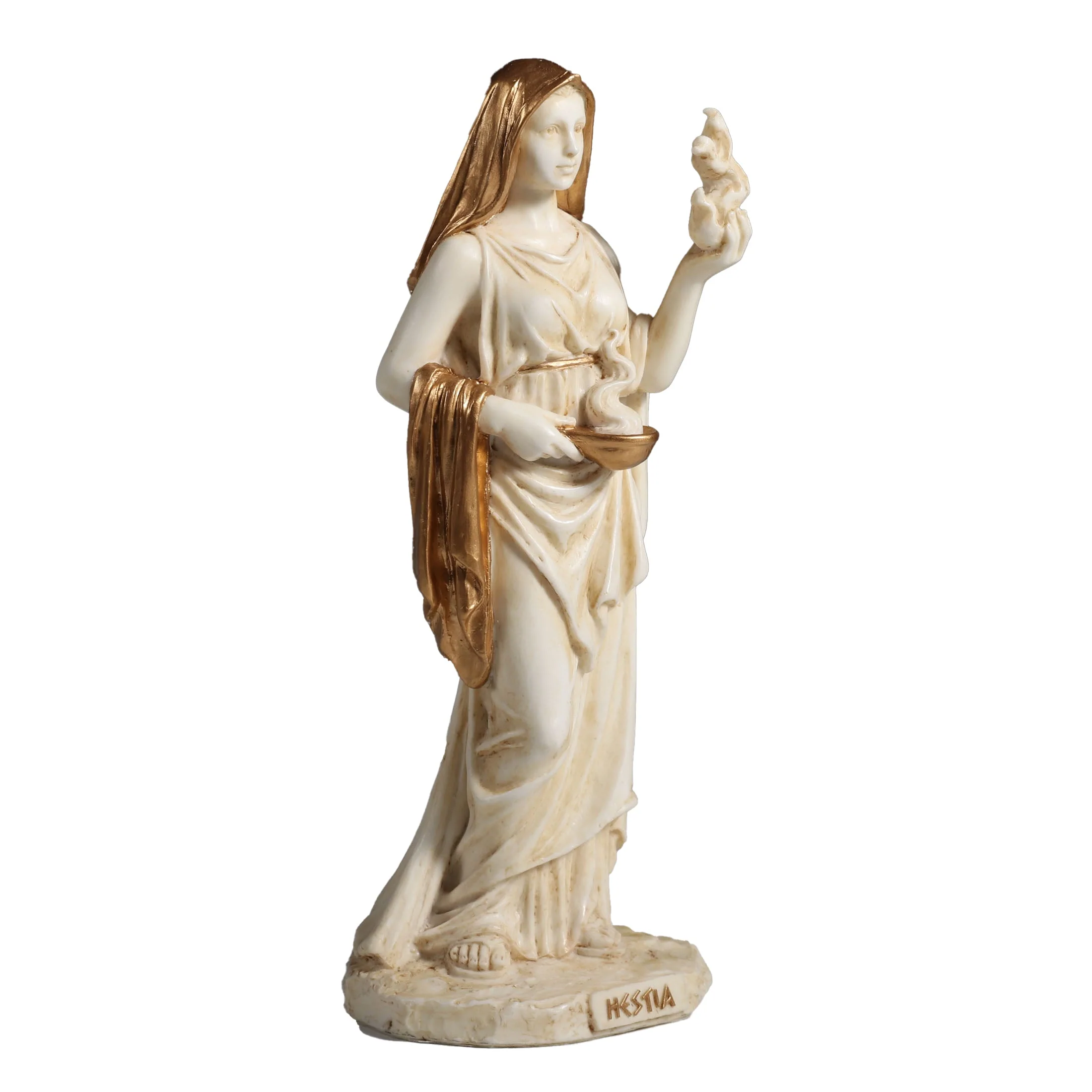 Hestia Greek Goddess Of Home And Hearth 16cm Veronese White Statue — additional product image 2 from ArtStatues
