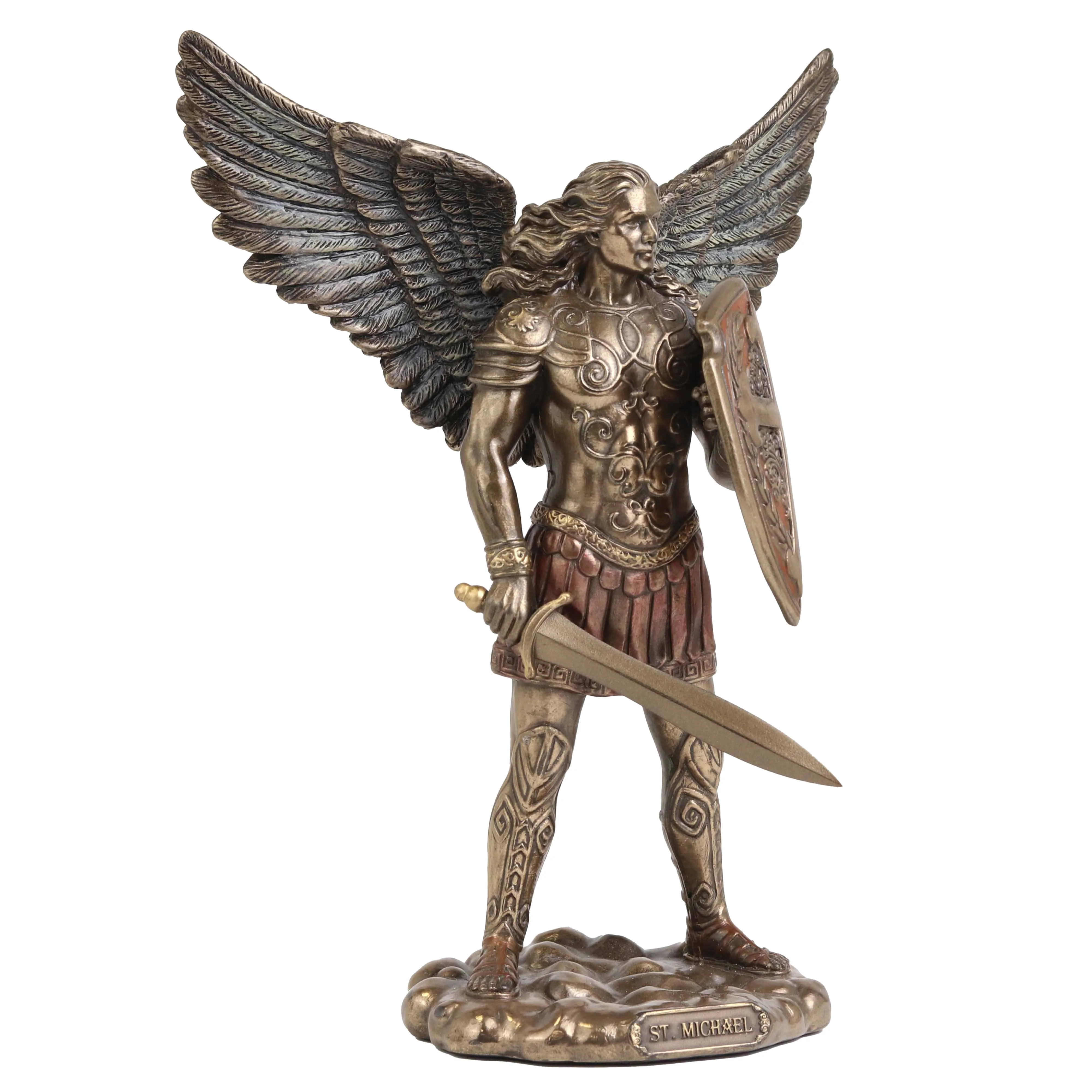 Archangel Saint Michael Sword And Shield 19.5cm Veronese Statue — additional product image 2 from ArtStatues