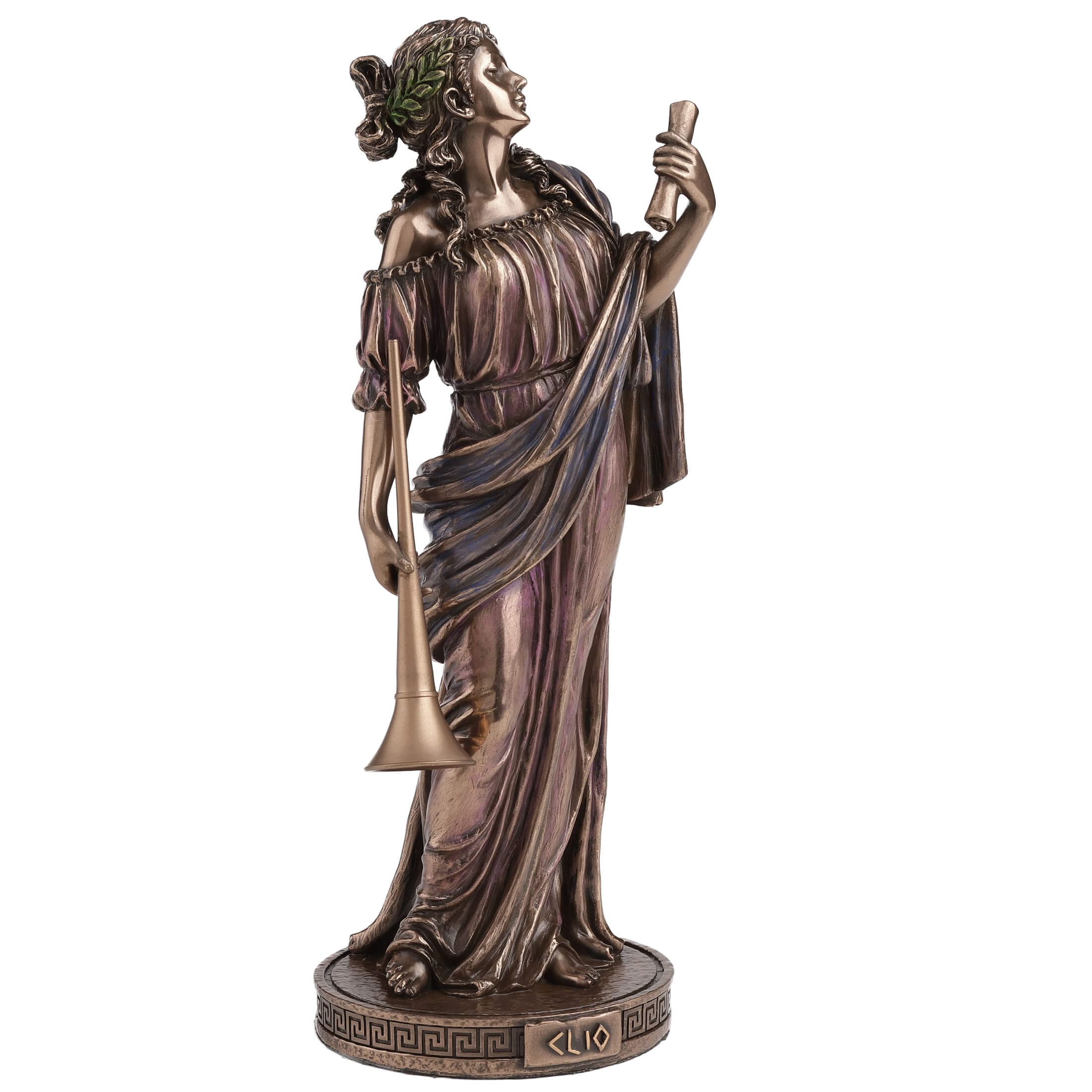 Clio Muse of History Statue - 23 cm Cold-Cast Bronze by Veronese — additional product image 2 from ArtStatues