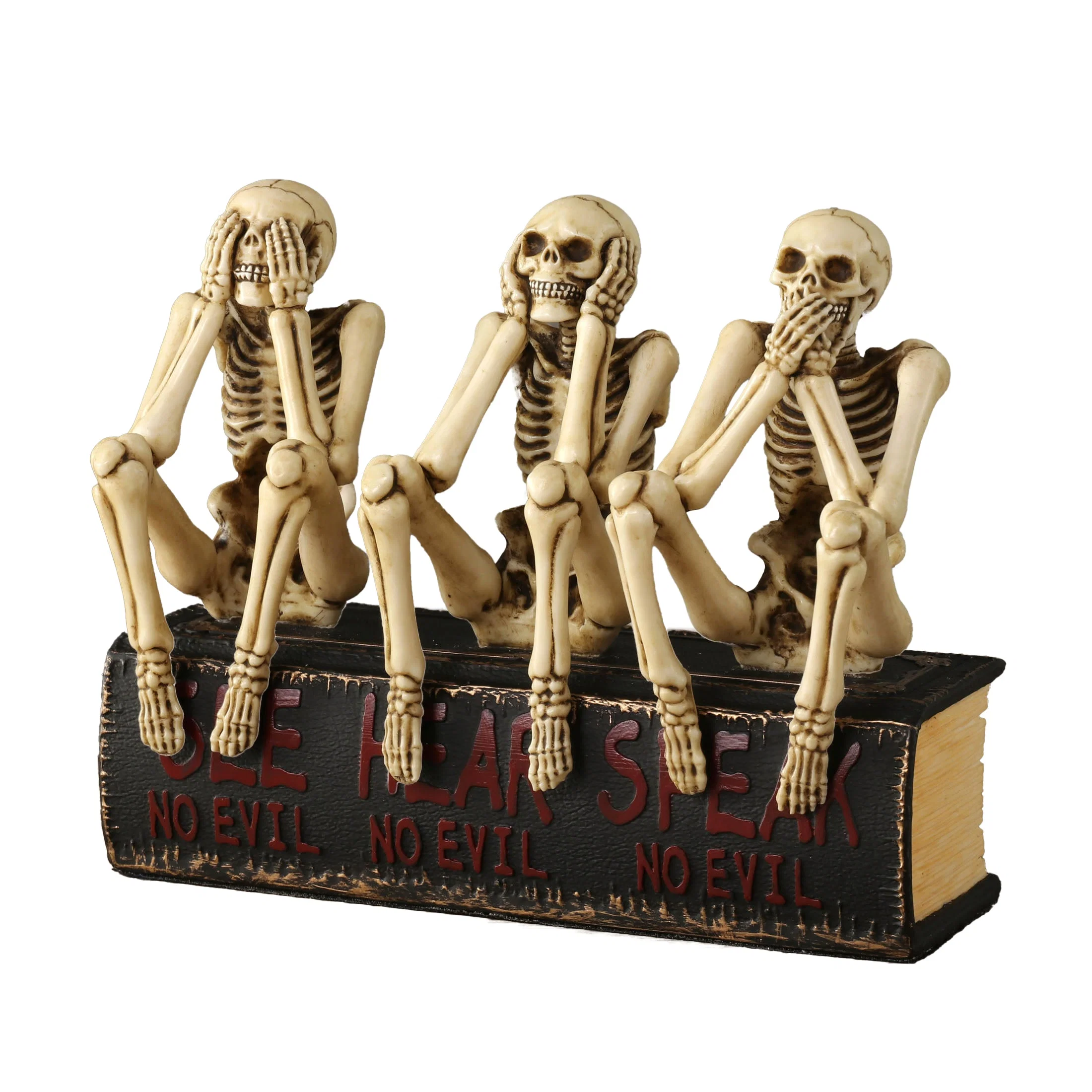 Three Wise Skeletons Sitting On Book 15cm Veronese Statue — additional product image 2 from ArtStatues