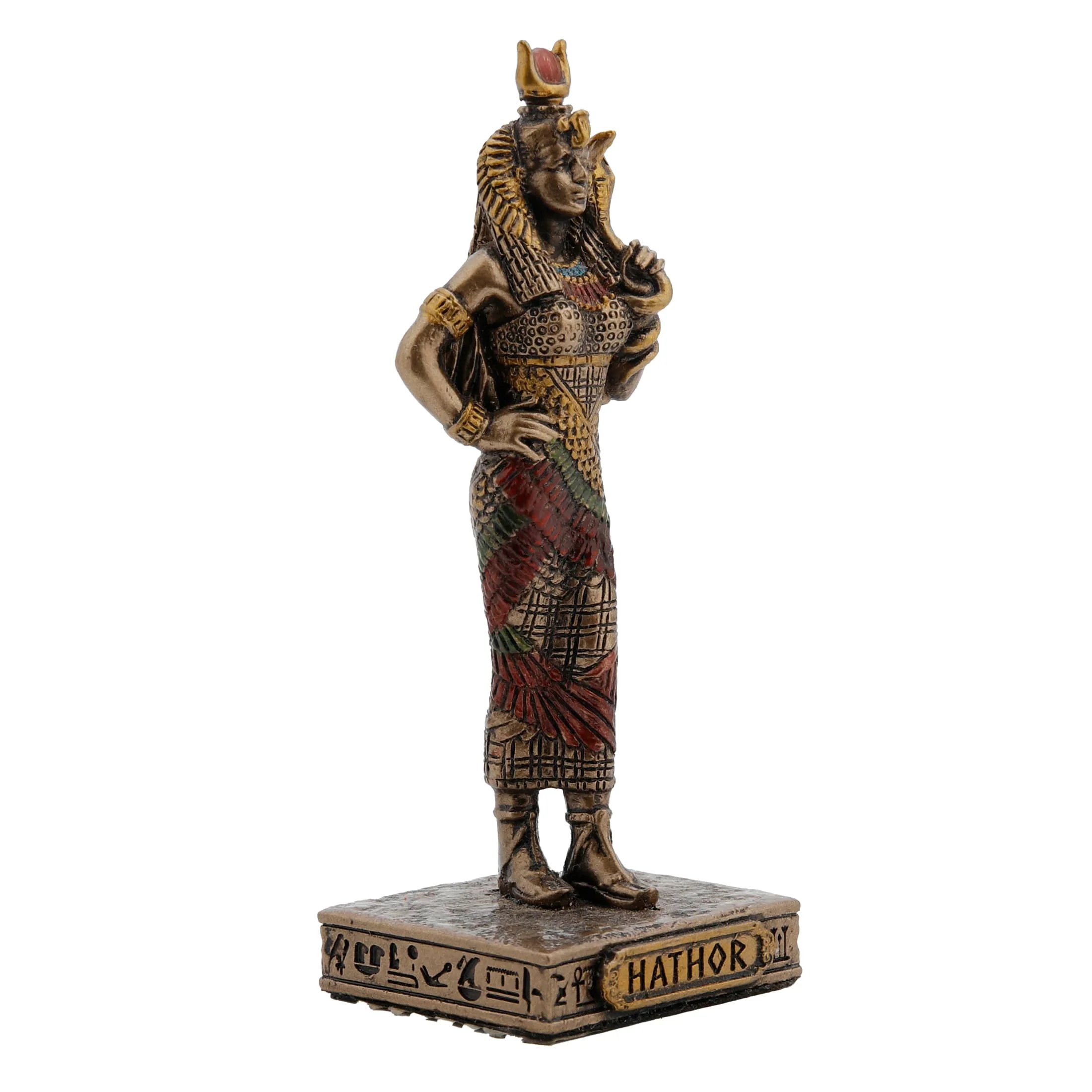 Hathor Egyptian Goddess Statue – Cold-Cast Bronze, 8.5 cm — additional product image 2 from ArtStatues