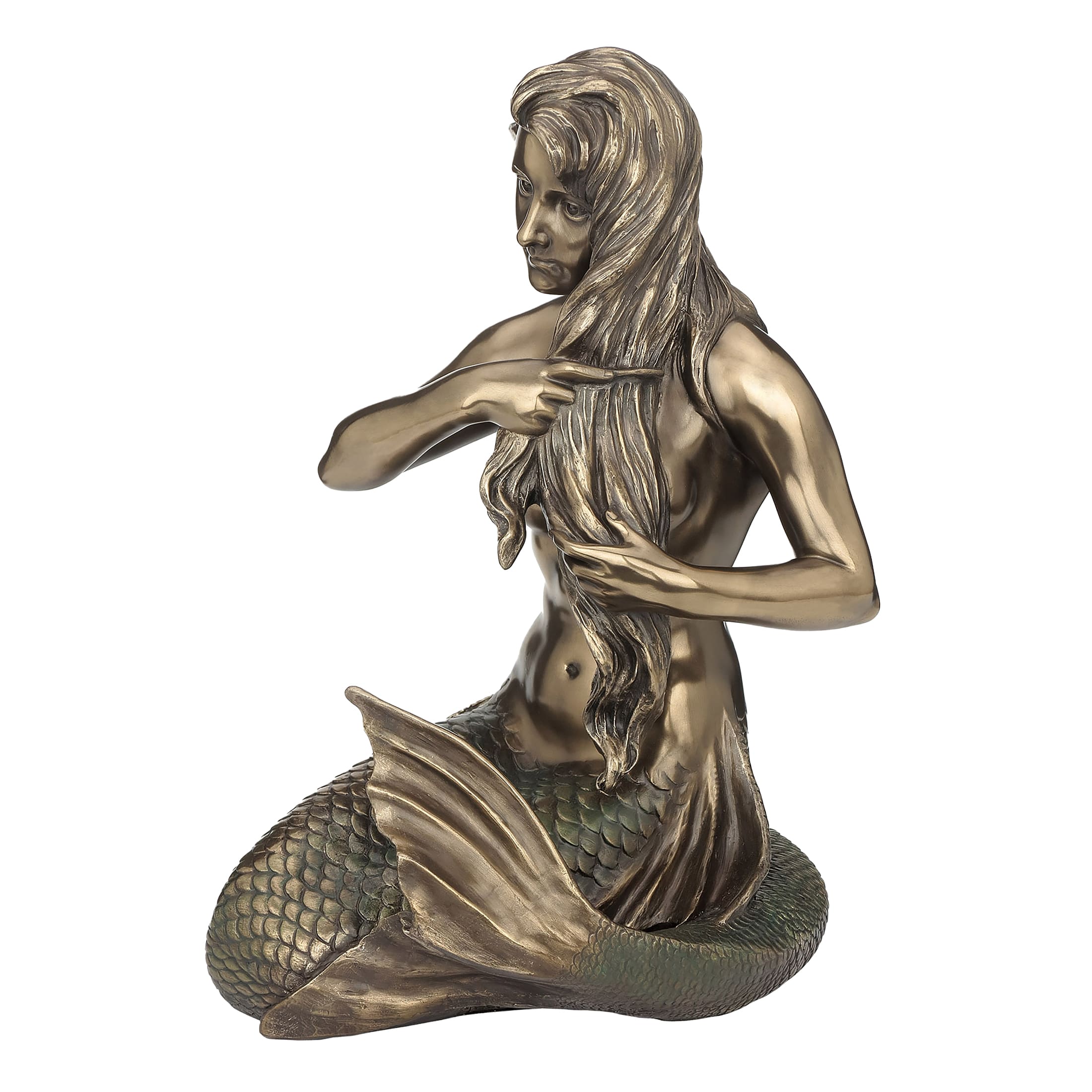 Mermaid Bronze Statue – 40×20×22 cm Mystical Siren of the Sea — additional product image 2 from ArtStatues