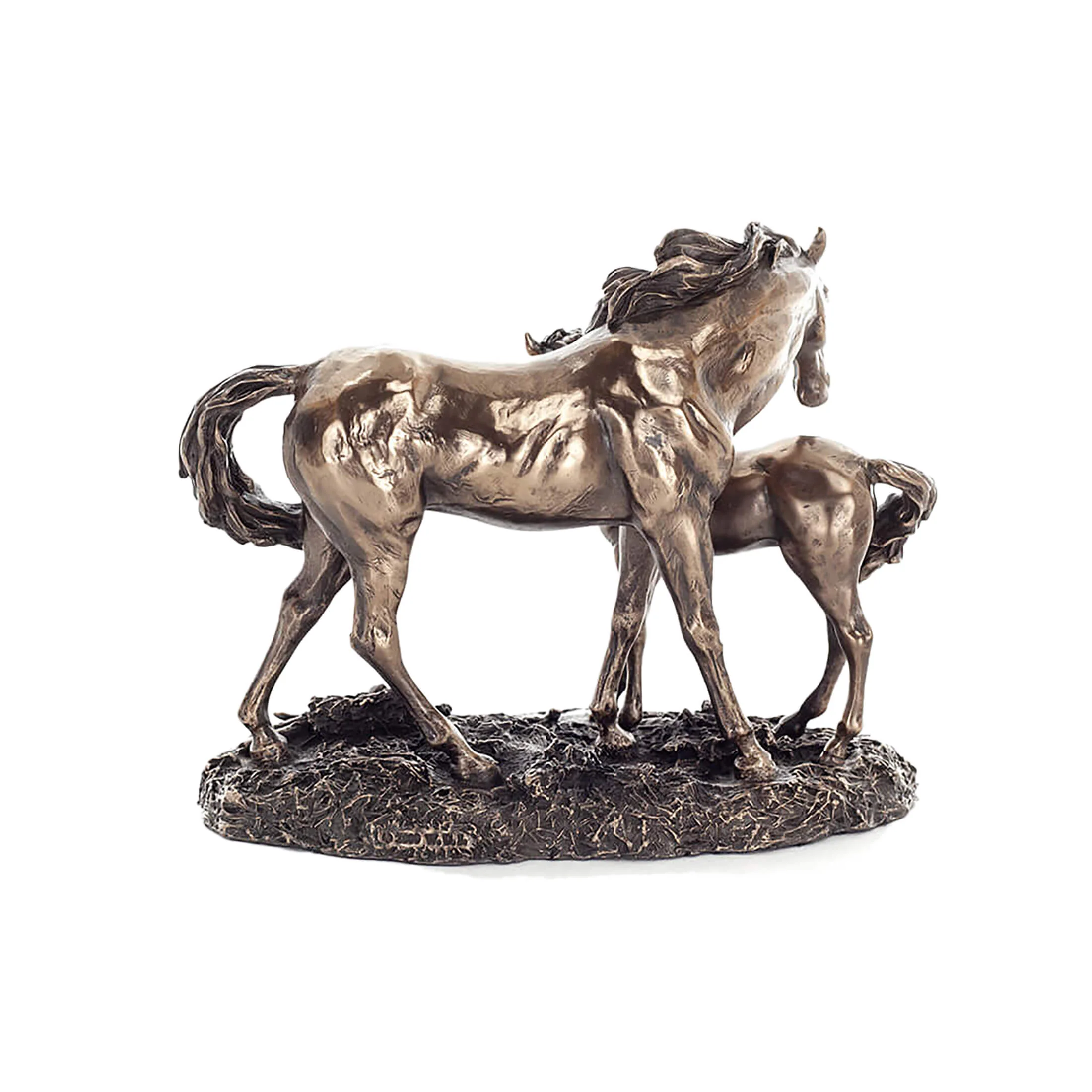 Mother & Foal 15cm Veronese Cold-Cast Bronze Statue – A Symbol of Love & Protection — additional product image 3 from ArtStatues