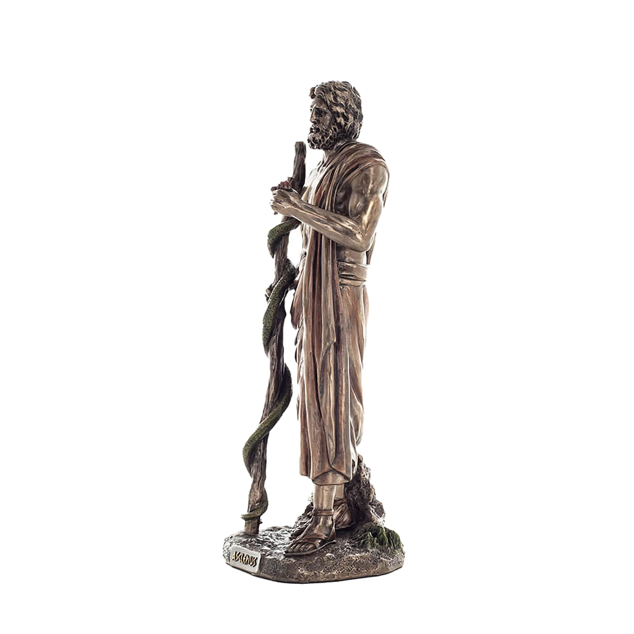 Asclepius Bronze Statue – 26 cm Greek God of Medicine — additional product image 2 from ArtStatues