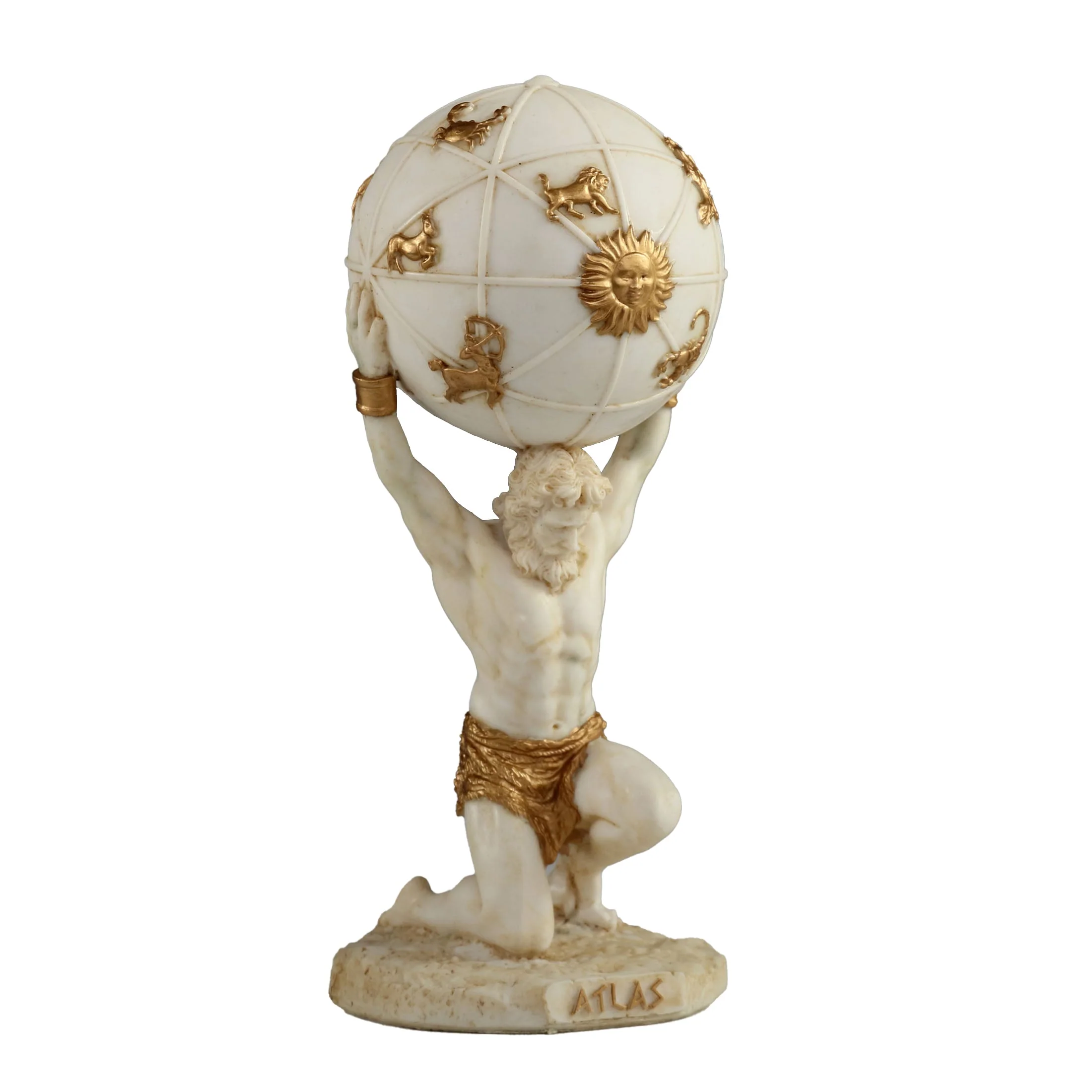 Atlas The Titan Who Holds The Sky 14cm Veronese White Statue — additional product image 2 from ArtStatues