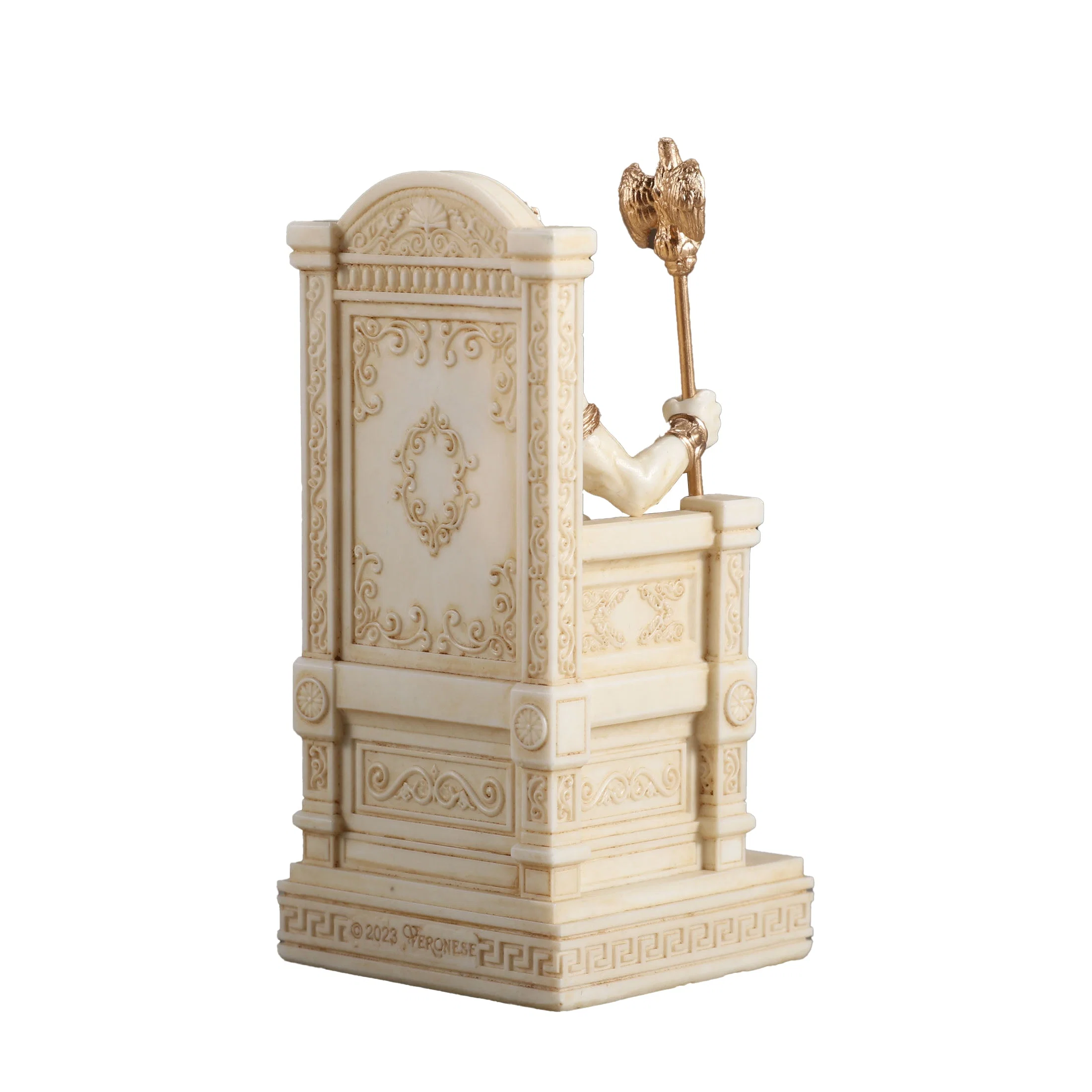 Zeus Sitting On Throne 8.5cm Veronese White Statue — additional product image 3 from ArtStatues