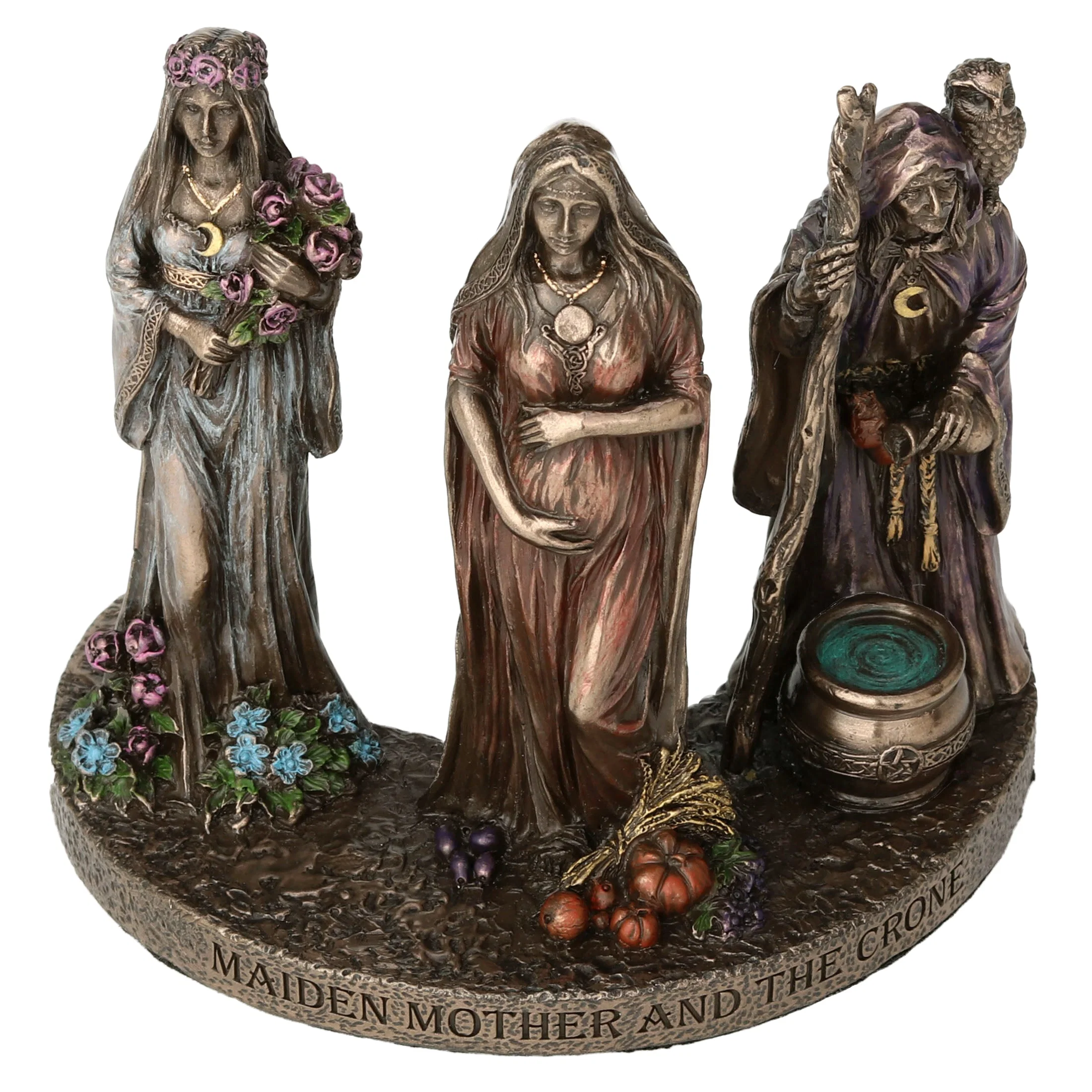 Triple Goddess Maiden Mother And Crone 12cm Veronese Statue — additional product image 3 from ArtStatues