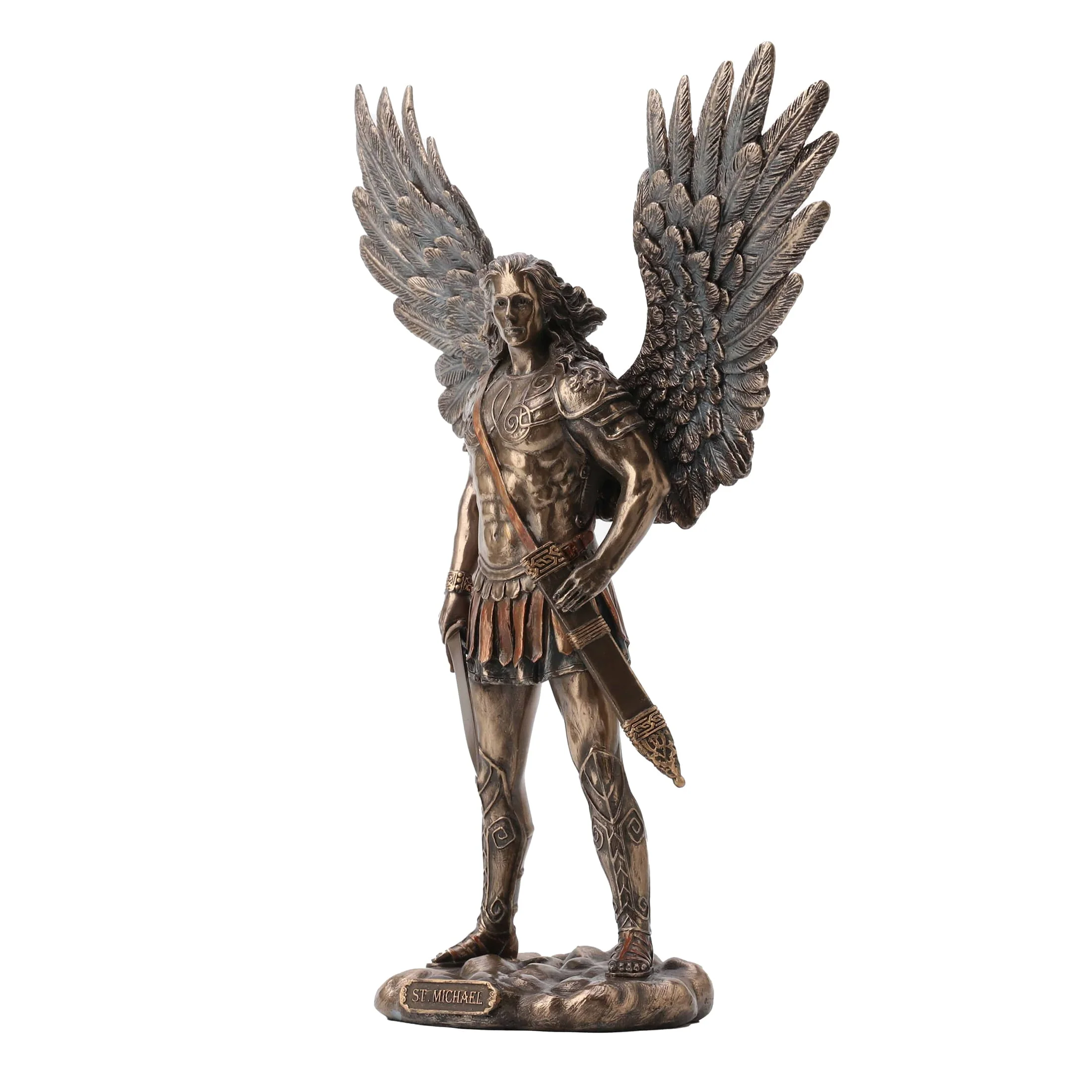 Archangel Saint Michael Statue – Cold-Cast Bronze, 27.5 cm — additional product image 3 from ArtStatues
