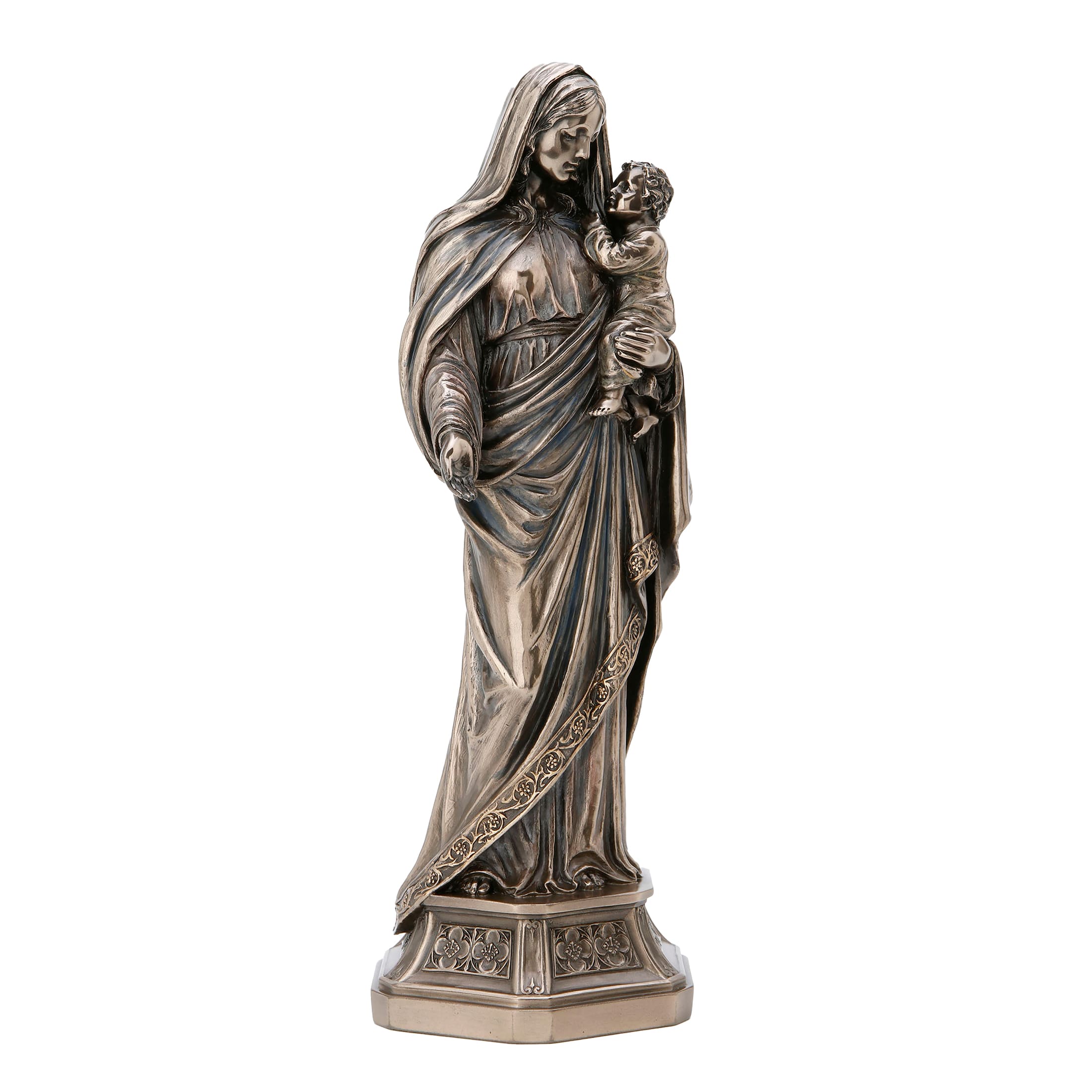 Virgin Mary and Baby Jesus Statue – Cold-Cast Bronze, 29 cm Figurine — additional product image 2 from ArtStatues