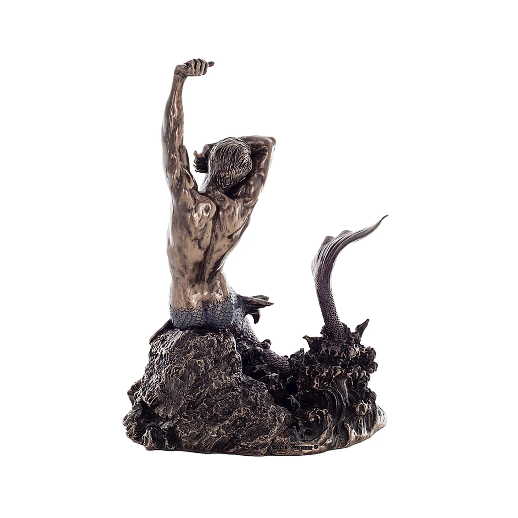Merman Cold-Cast Bronze Statue – 20 cm Majestic Ocean Guardian — additional product image 3 from ArtStatues