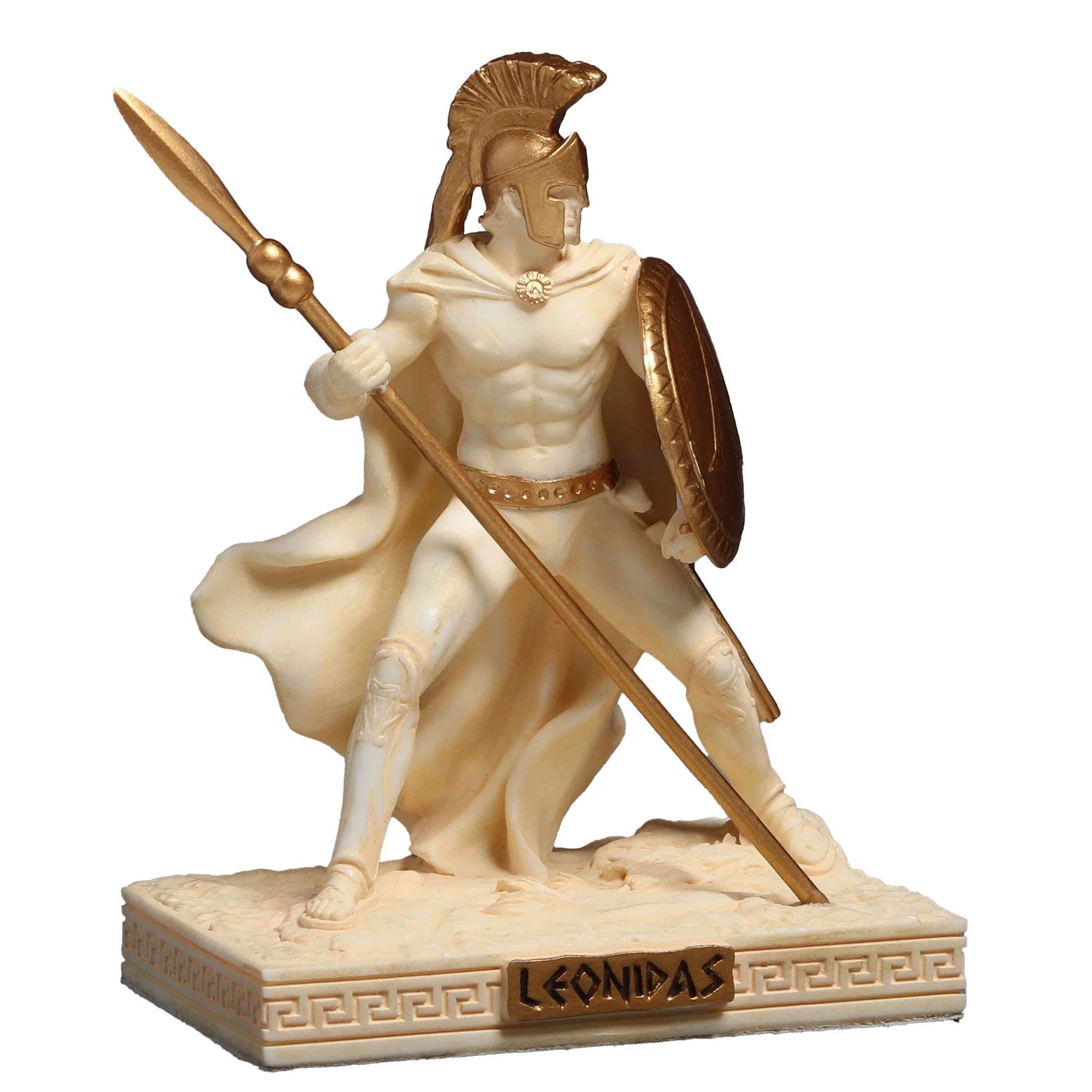 Leonidas Spartan King Statue – White & Gold, 7.2 cm — additional product image 3 from ArtStatues