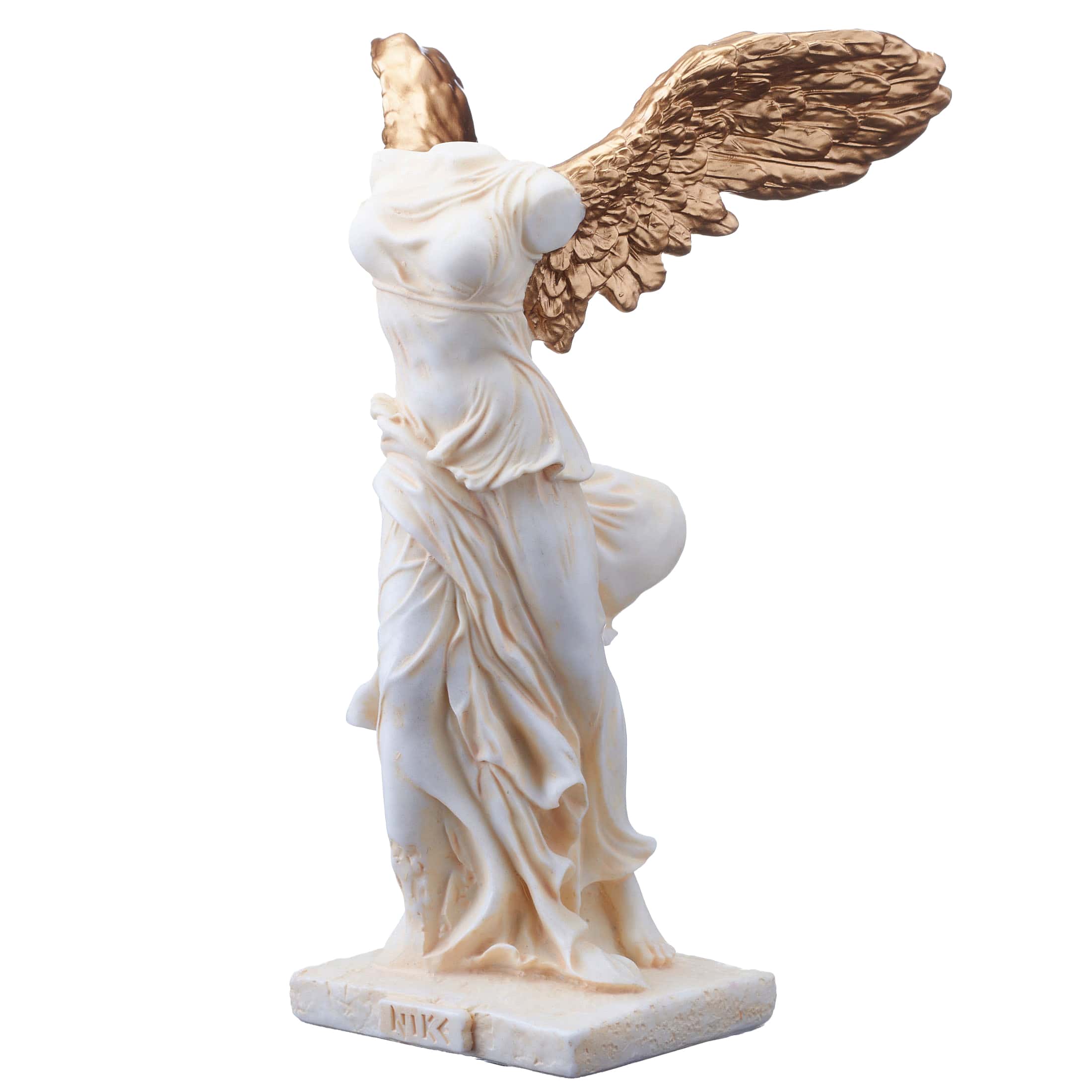 Nike Greek Goddess Of Victory 14cm White and Gold Resin Veronese Statue — additional product image 2 from ArtStatues
