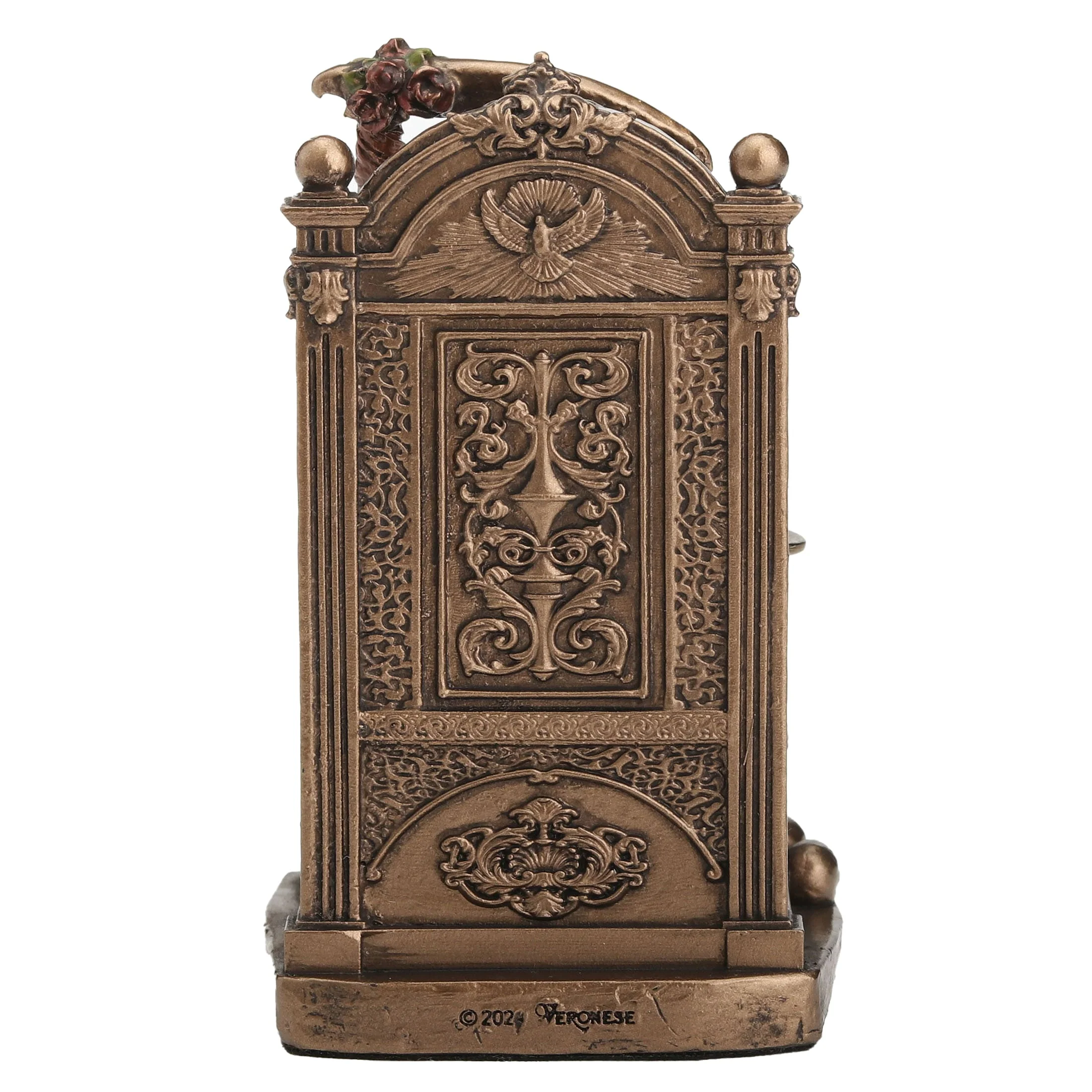Santa Muerte Throne Statue - 8.4 cm Cold-Cast Bronze Figurine — additional product image 4 from ArtStatues