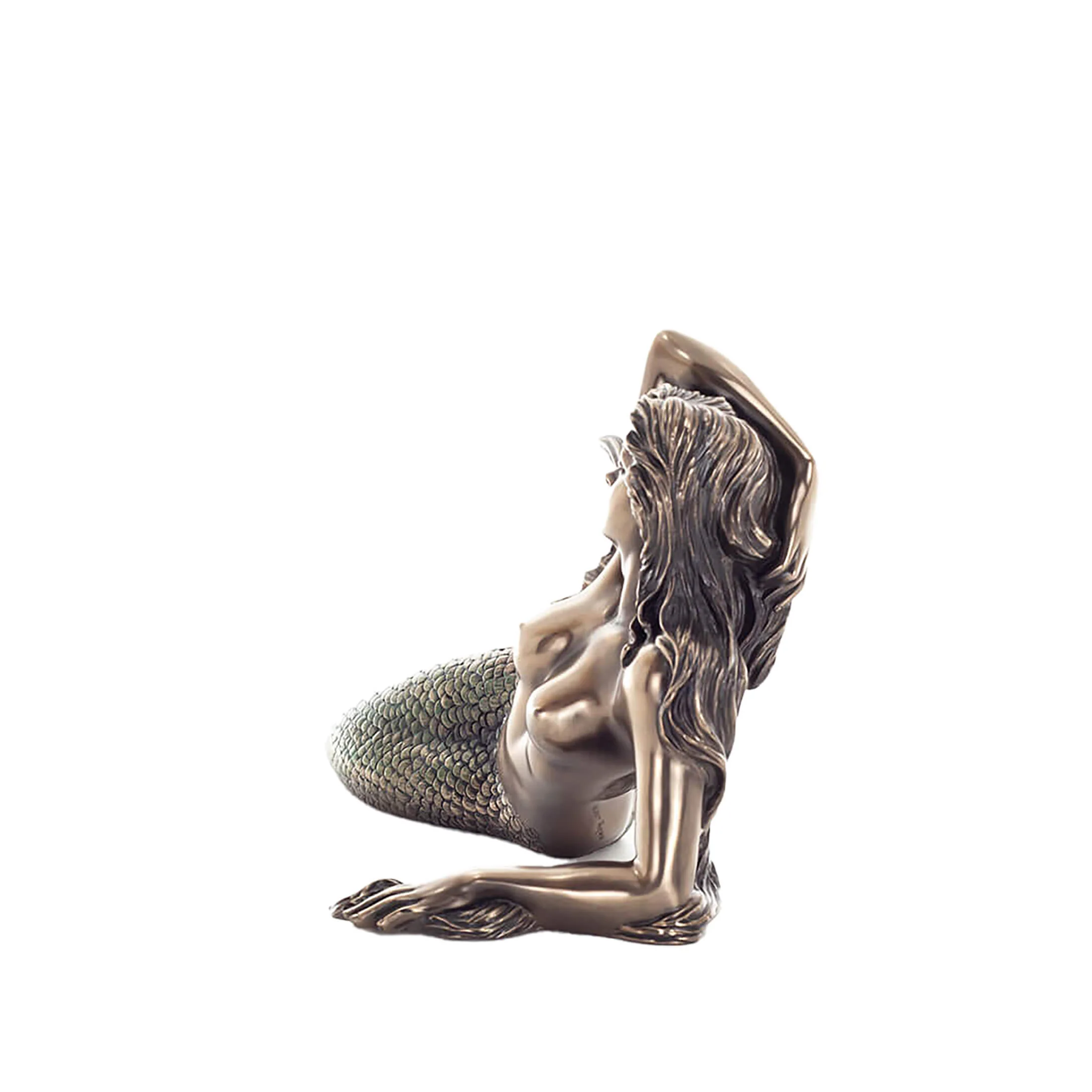 Mermaid Cold-Cast Bronze Statue – 17.5 cm Mystical Ocean Siren — additional product image 2 from ArtStatues