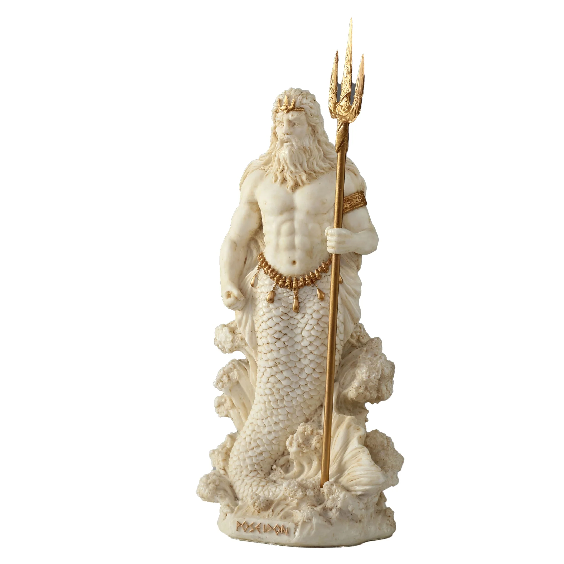 Poseidon Greek God Of The Sea 18cm Veronese White Statue — additional product image 3 from ArtStatues