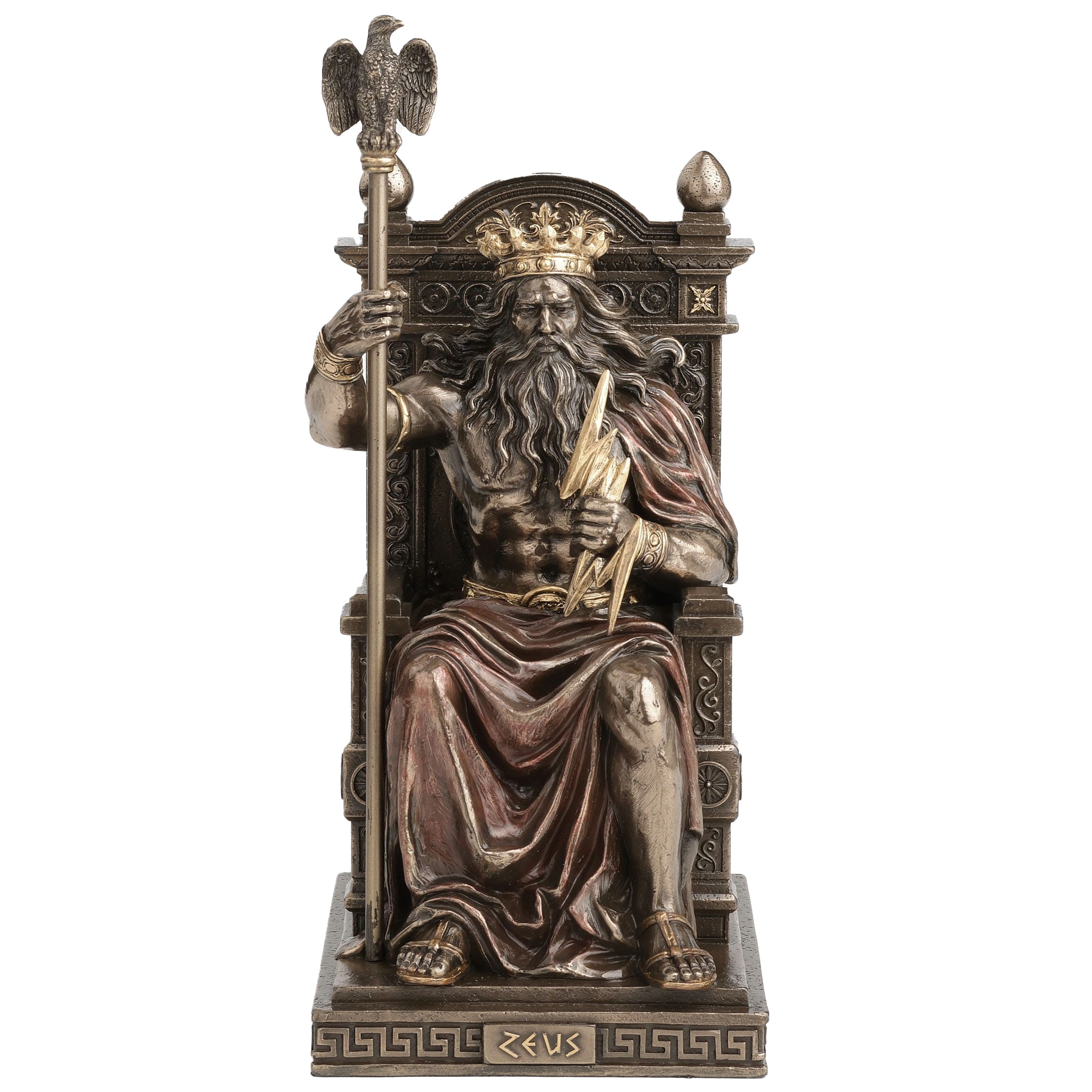 Zeus on Throne Statue – Veronese Bronze, 27 cm — additional product image 3 from ArtStatues