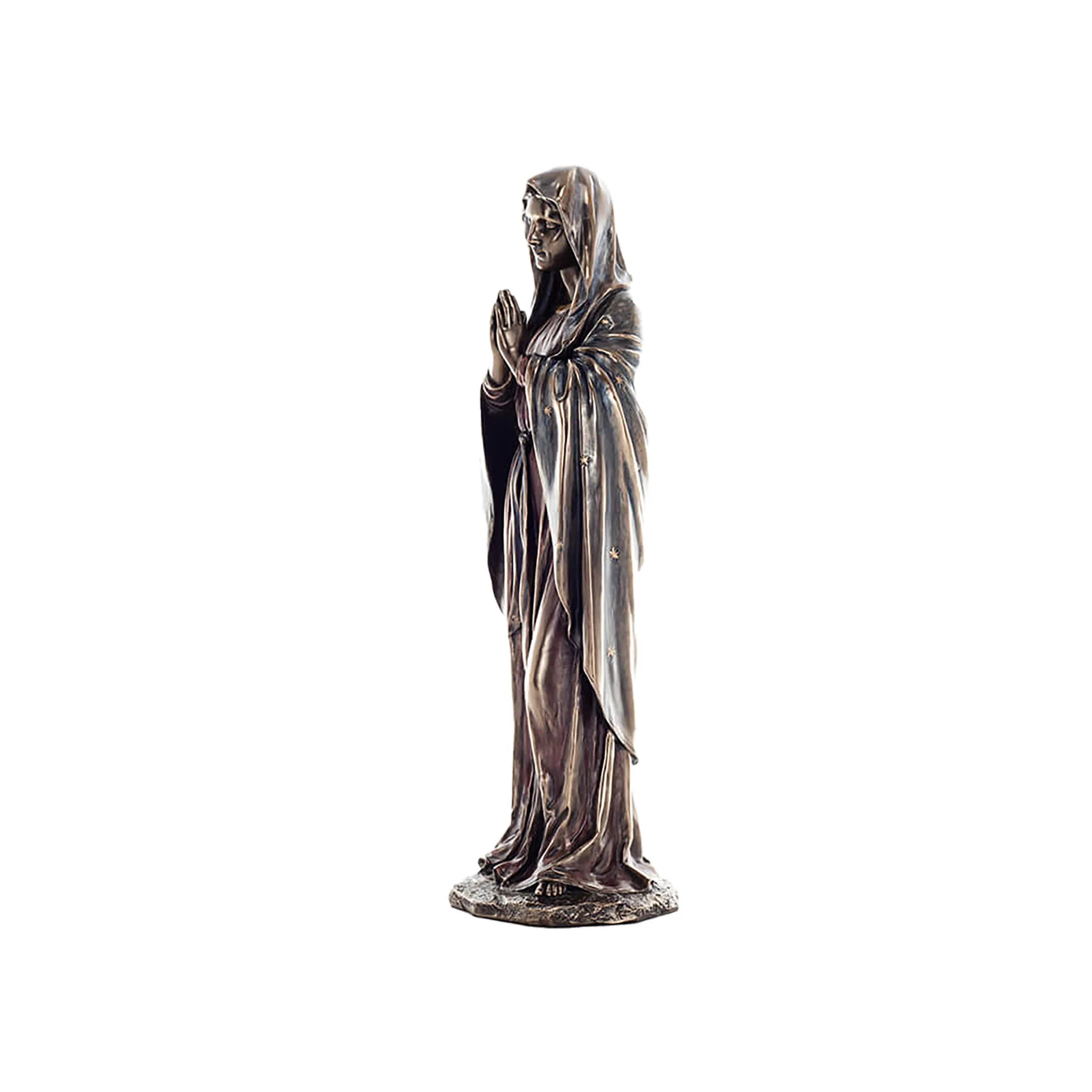 Virgin Mary 30cm Veronese Cold-Cast Bronze Statue – Praying Madonna Figurine — additional product image 2 from ArtStatues