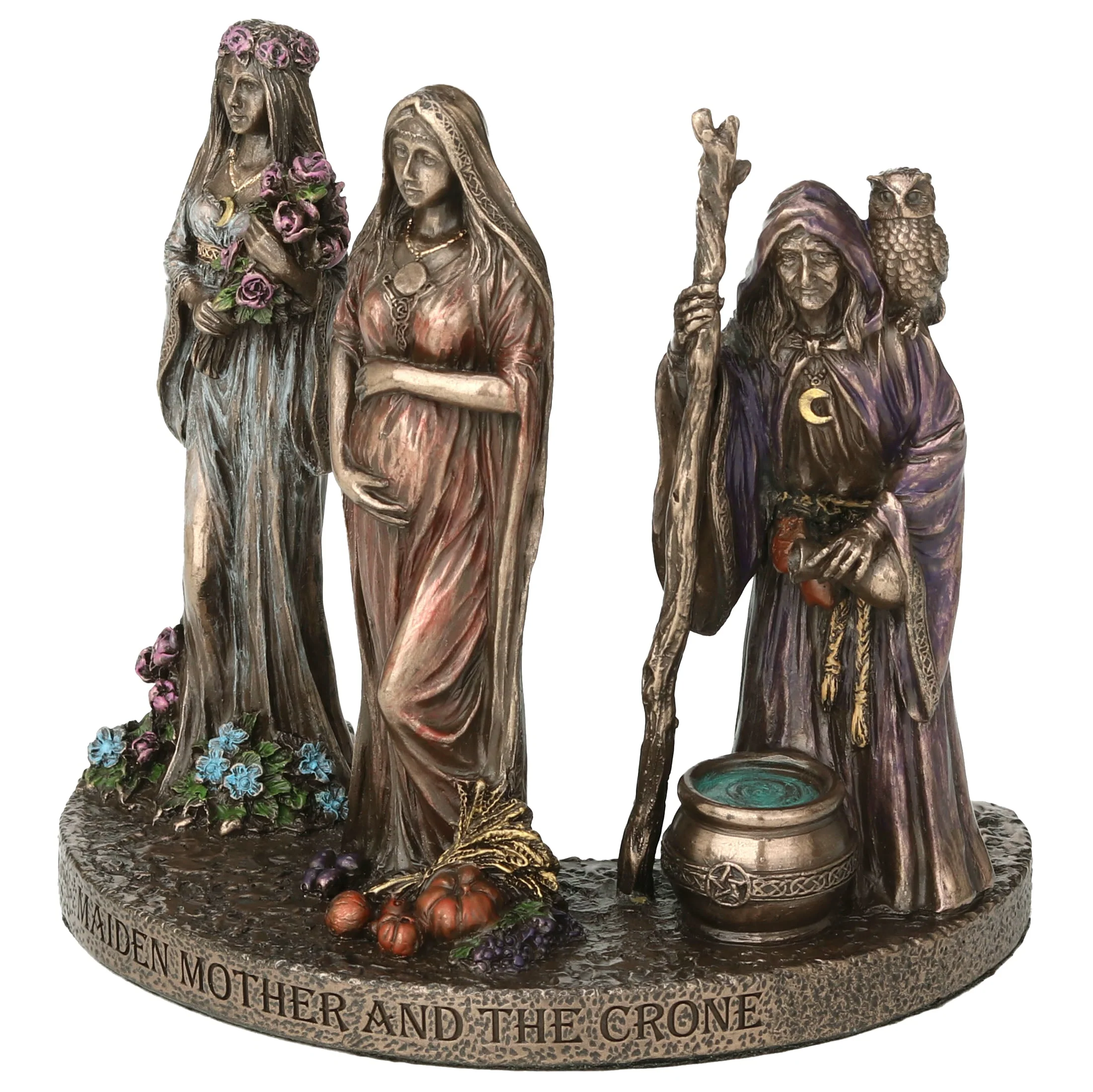 Triple Goddess Maiden Mother And Crone 12cm Veronese Statue — additional product image 2 from ArtStatues