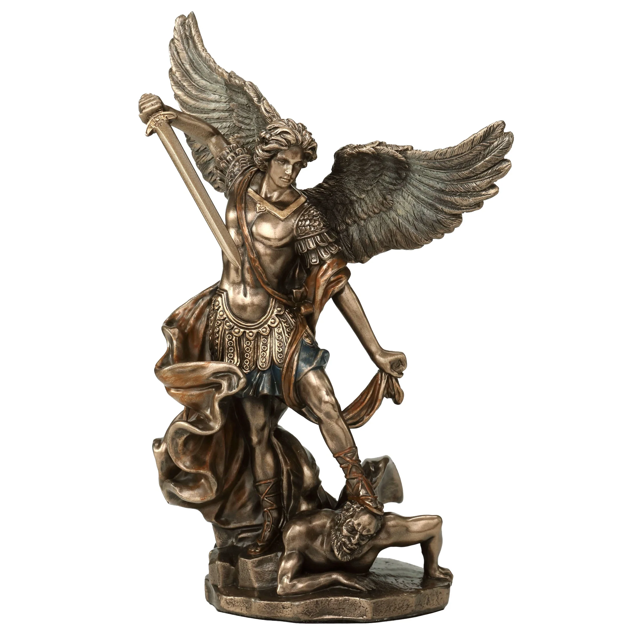 Archangel Saint Michael Vanquishing Demon 16cm Veronese Statue — additional product image 2 from ArtStatues