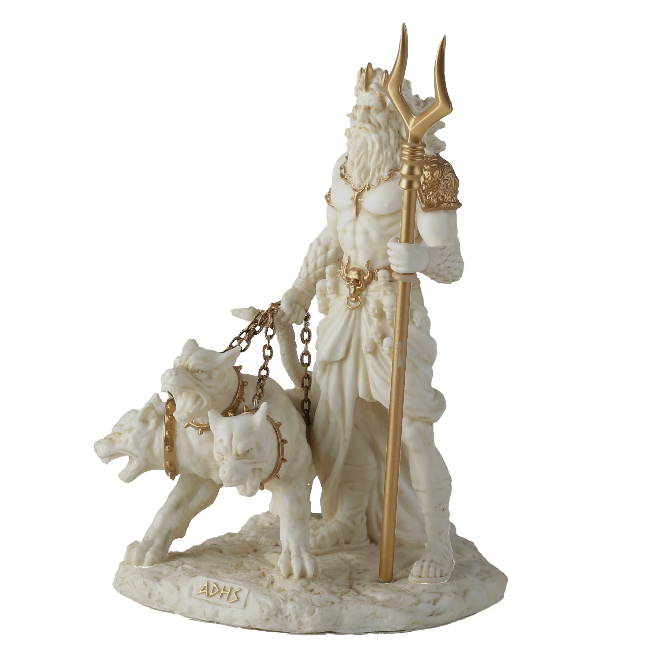 Hades Greek God Of The Underworld With Cerberus 16.5cm Veronese White Statue — additional product image 3 from ArtStatues