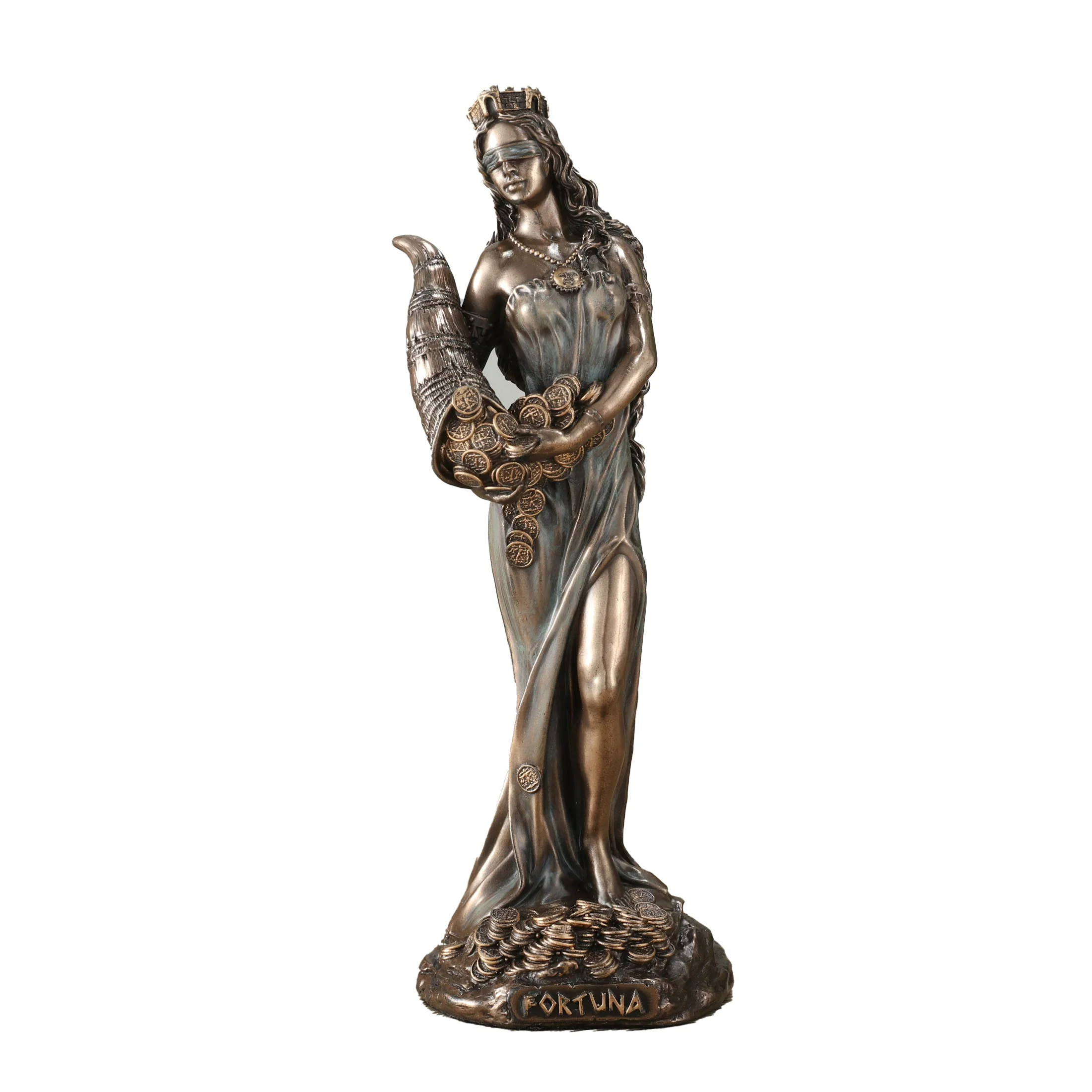 Fortuna - Tyche The Greek Goddess Of Fortune And Luck 15.5cm Veronese Statue — additional product image 2 from ArtStatues