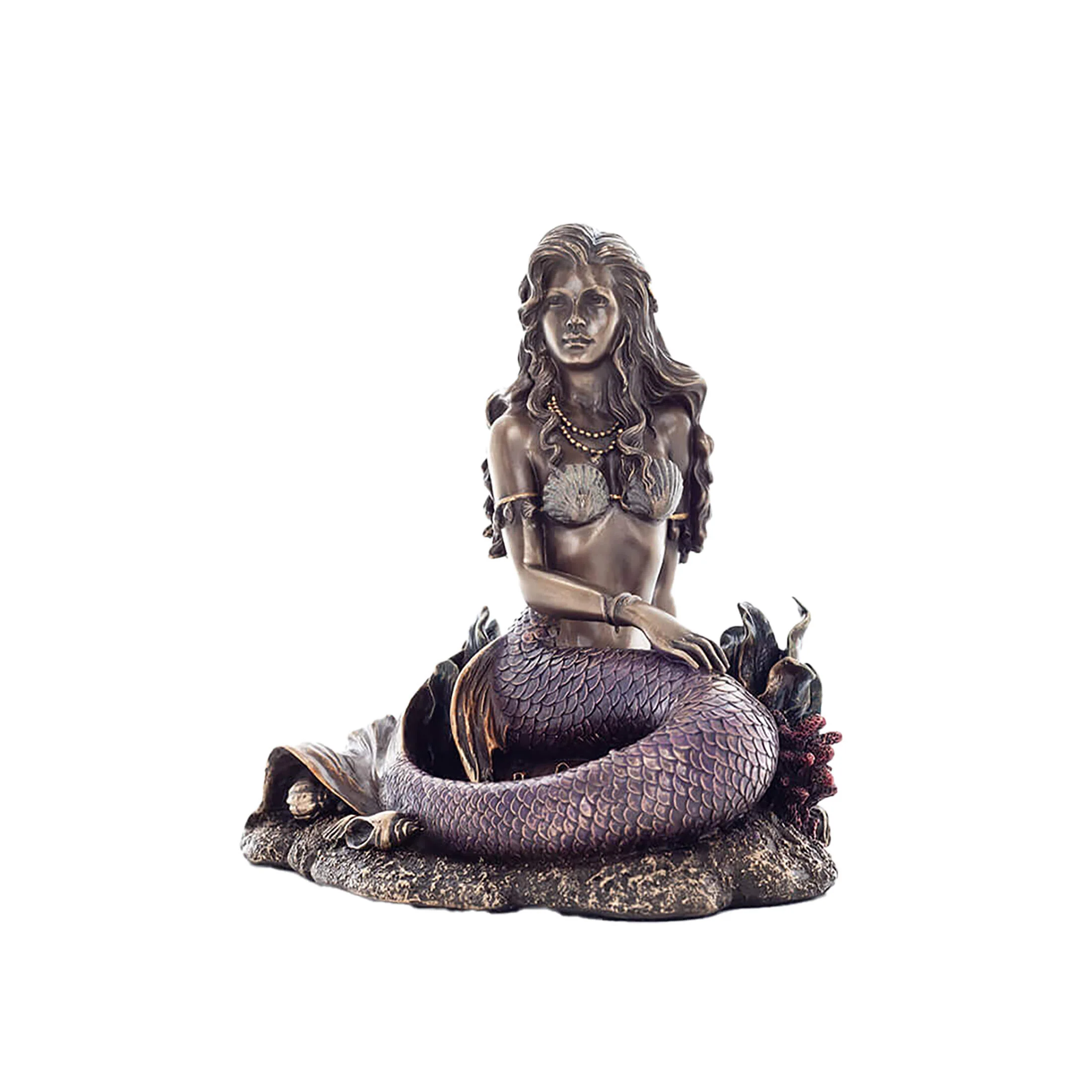 Mermaid Trickster Cold-Cast Bronze Statue – Enchanting Ocean Siren