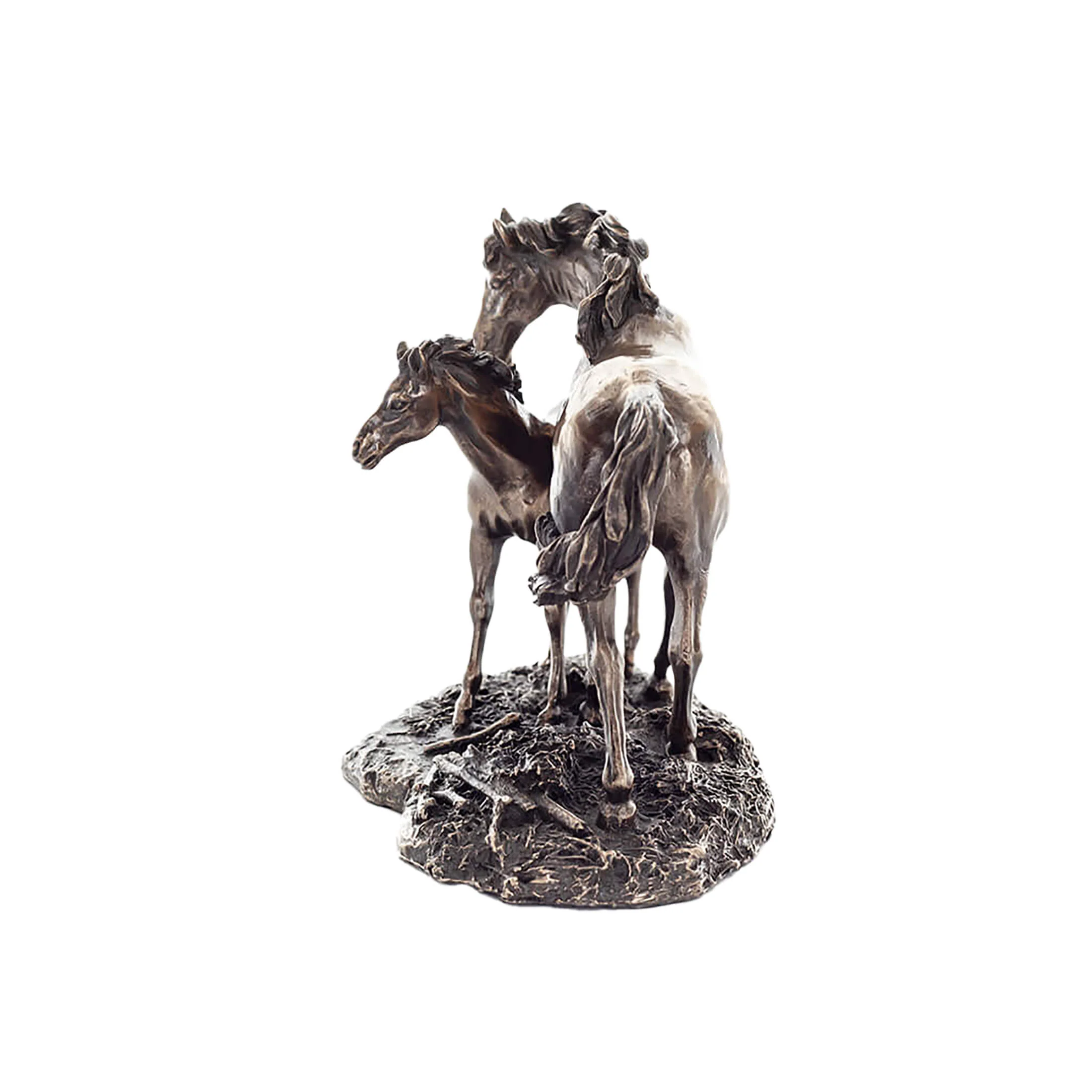 Mother & Foal 15cm Veronese Cold-Cast Bronze Statue – A Symbol of Love & Protection — additional product image 2 from ArtStatues