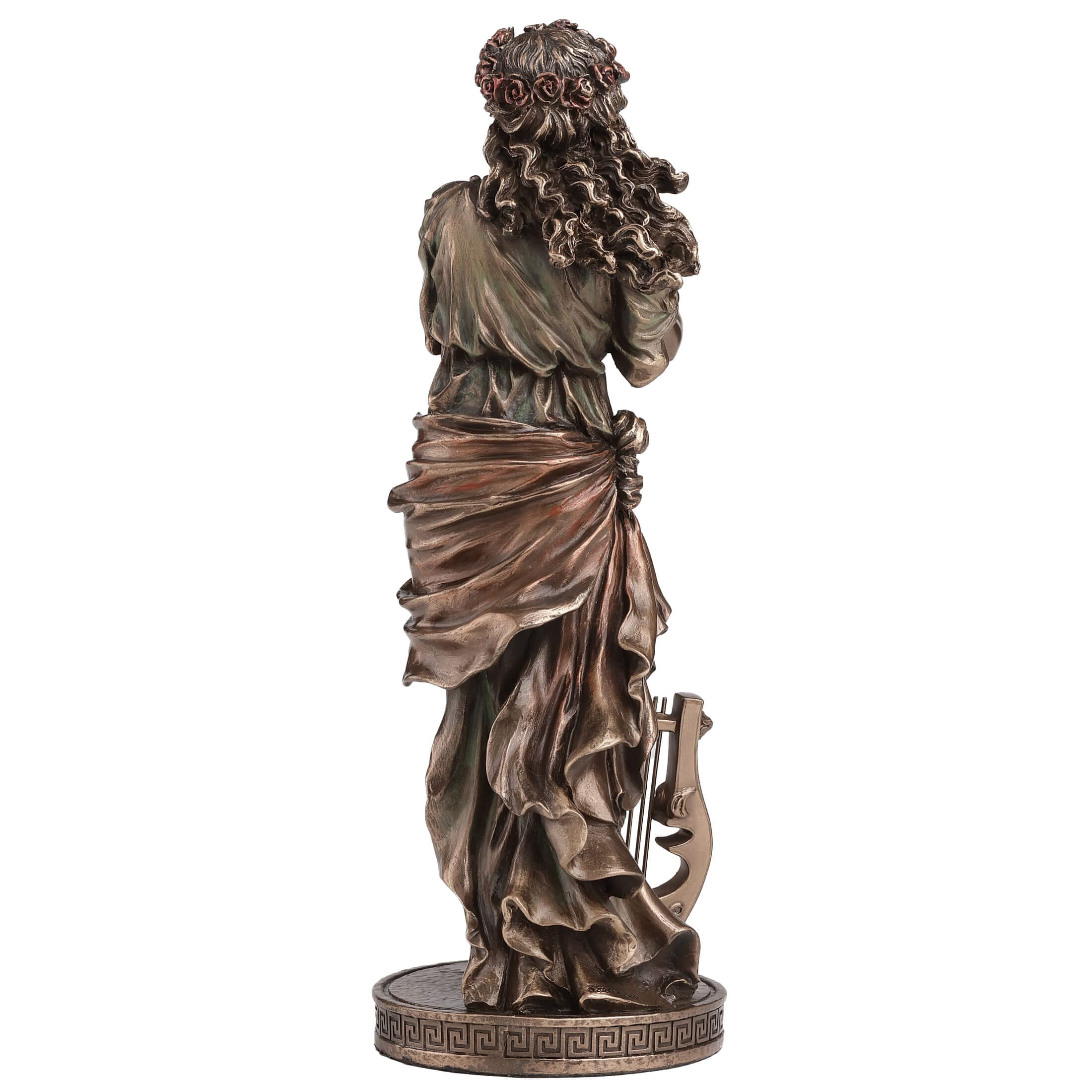 Euterpe Muse of Music Statue - 23 cm Cold-Cast Bronze — additional product image 4 from ArtStatues