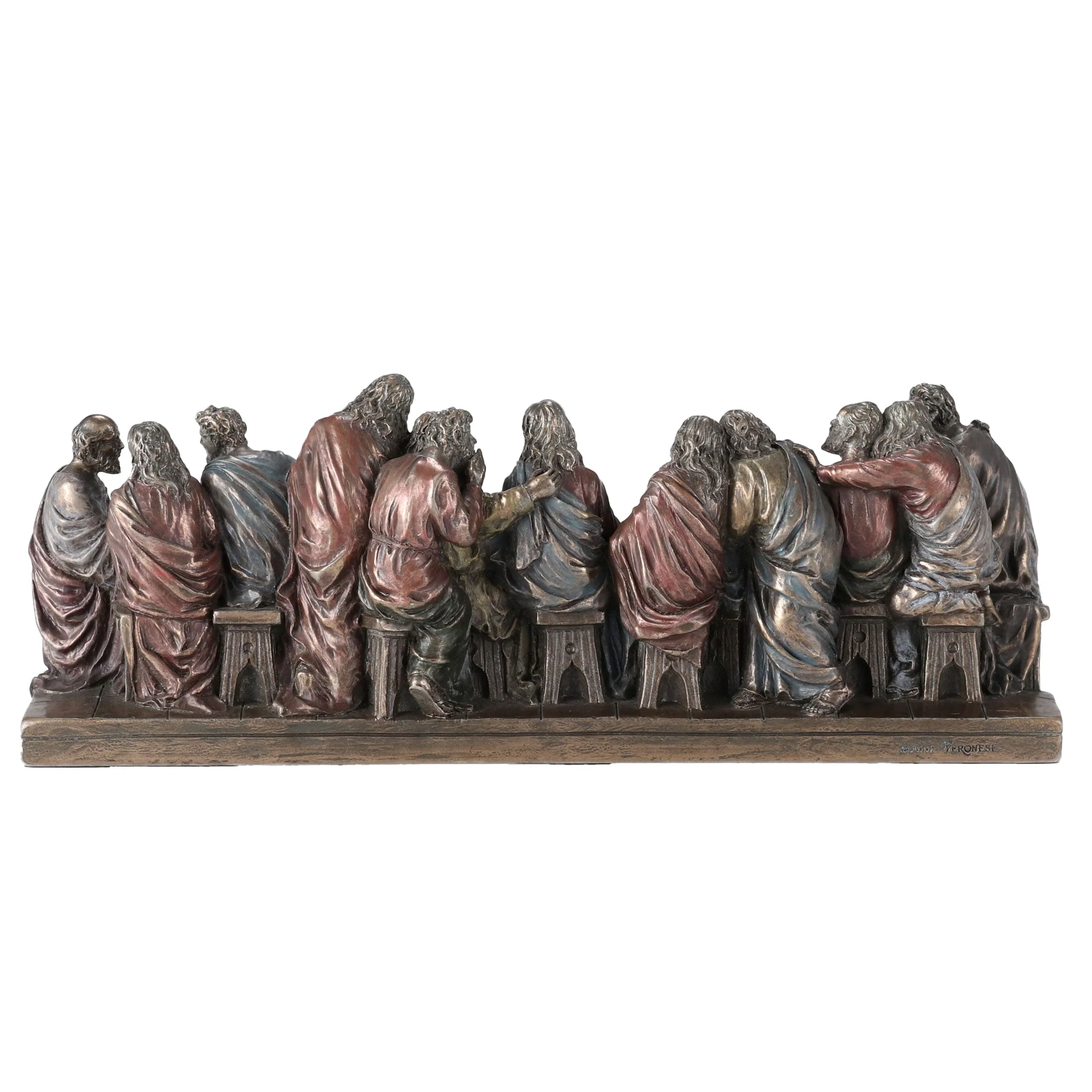 The Last Supper 23,5x8.5cm Veronese Cold-Cast Bronze Statue – Leonardo da Vinci Inspired — additional product image 3 from ArtStatues