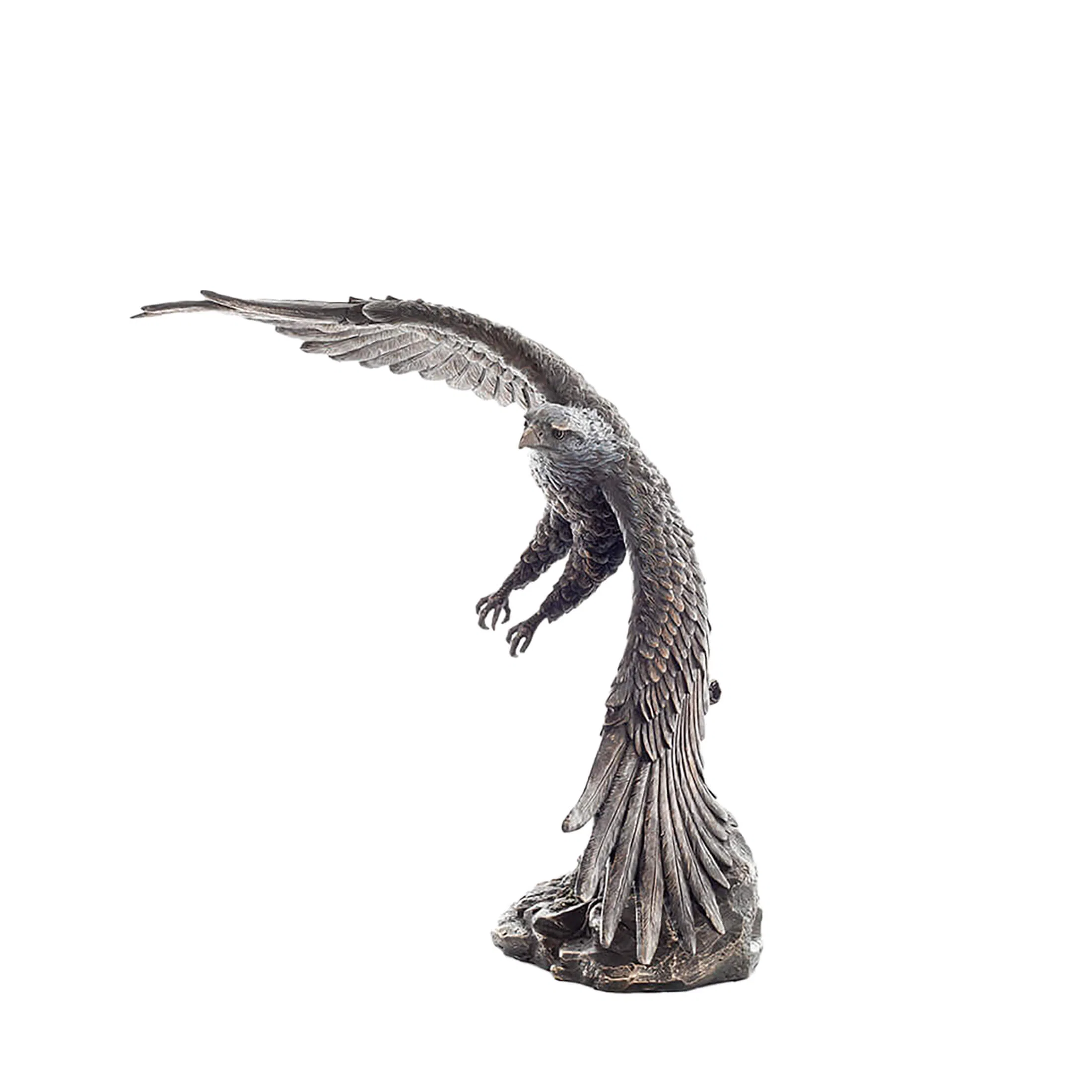 Red Kite Eagle Statue – 38x54cm Veronese Cold-Cast Bronze Majestic Bird of Prey Figurine — additional product image 2 from ArtStatues