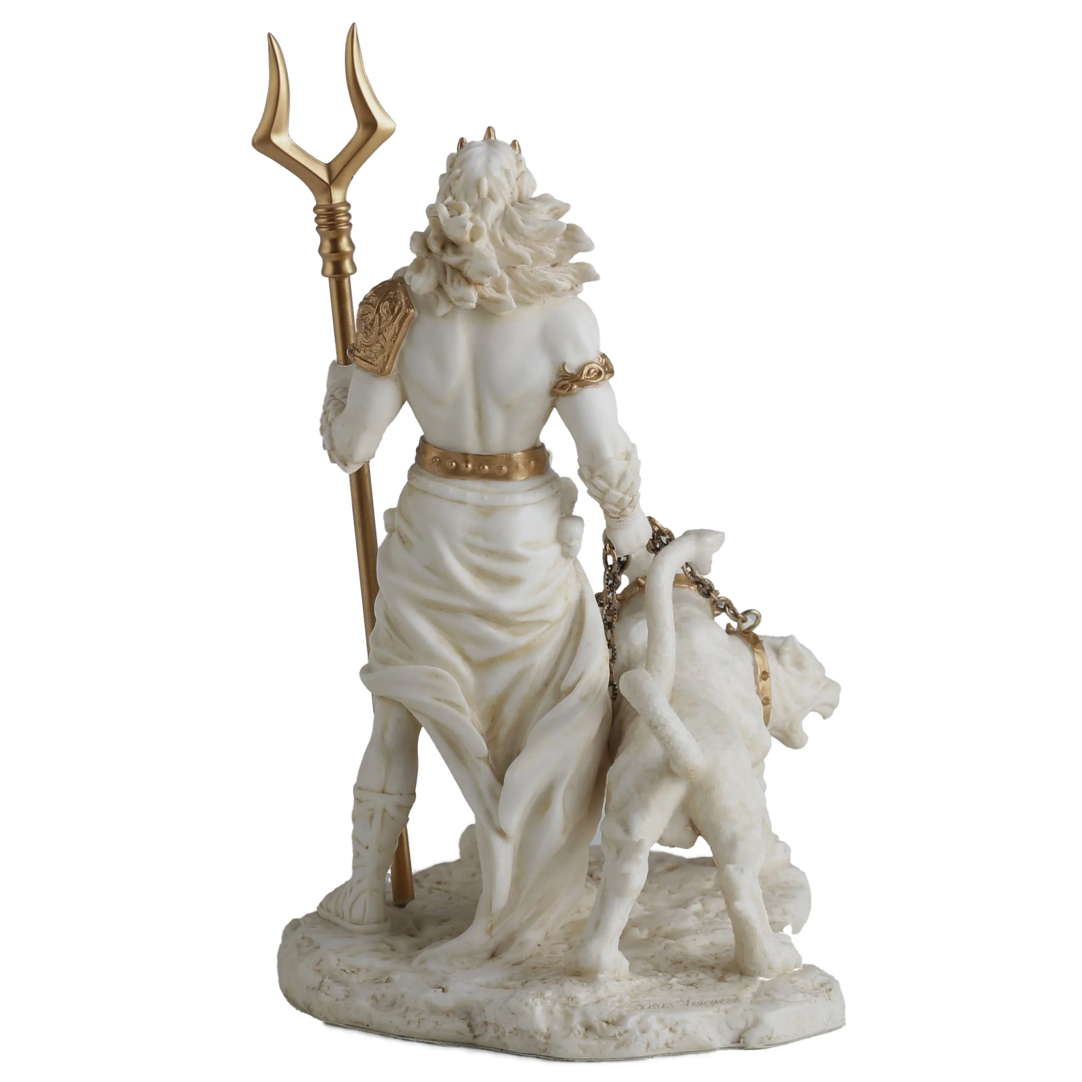 Hades Greek God Of The Underworld With Cerberus 16.5cm Veronese White Statue — additional product image 2 from ArtStatues