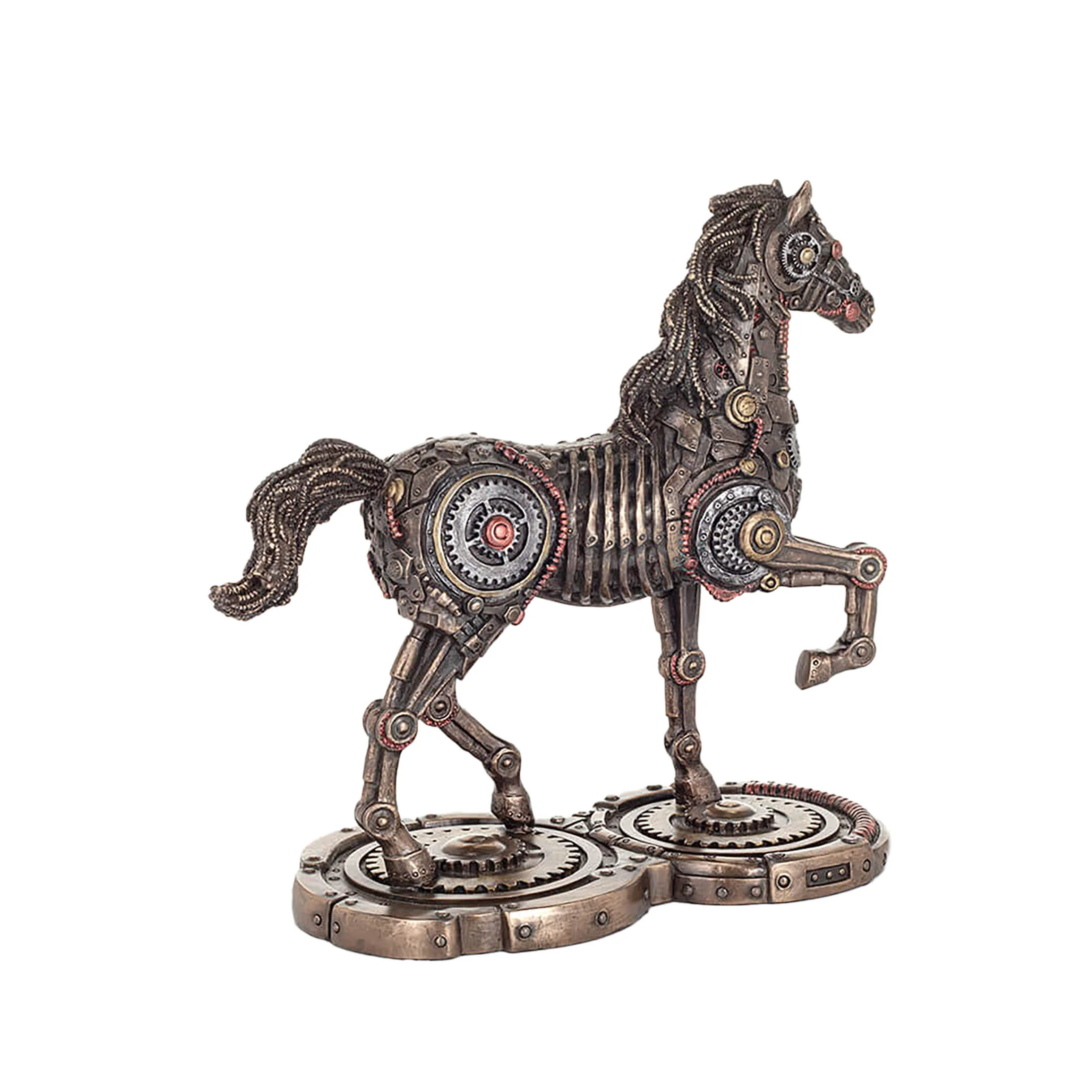 Steampunk Horse Statue – 25 cm Cold-Cast Bronze Mechanical Sculpture — additional product image 2 from ArtStatues