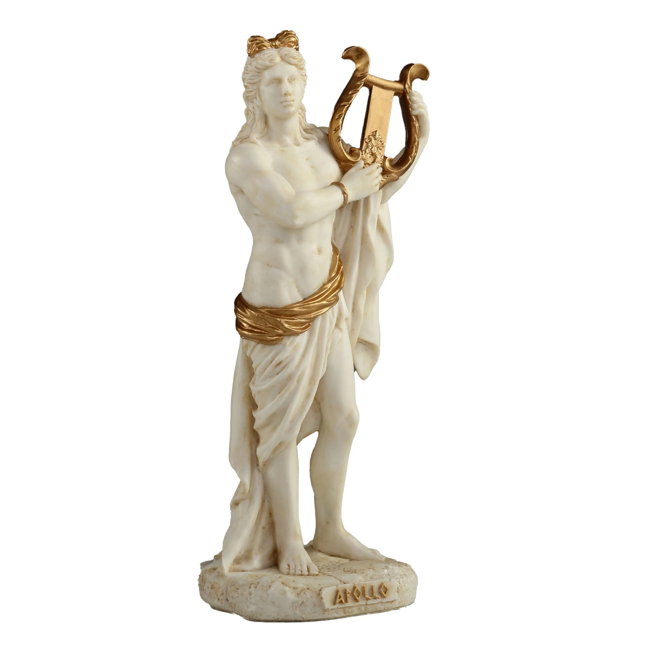 Greek God Apollo Playing Lyre 16cm Veronese White Statue — additional product image 3 from ArtStatues