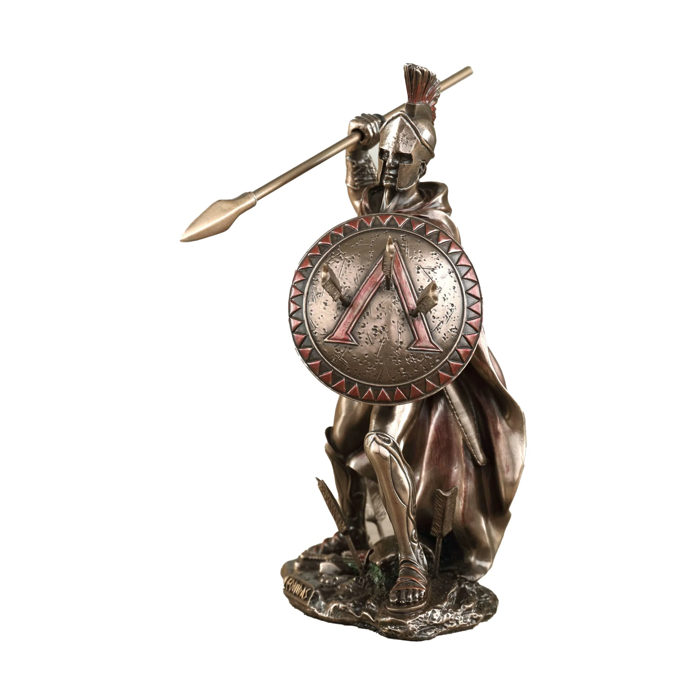 Spartan King Leonidas With Spear And Shield 15.5cm Veronese Statue — additional product image 4 from ArtStatues