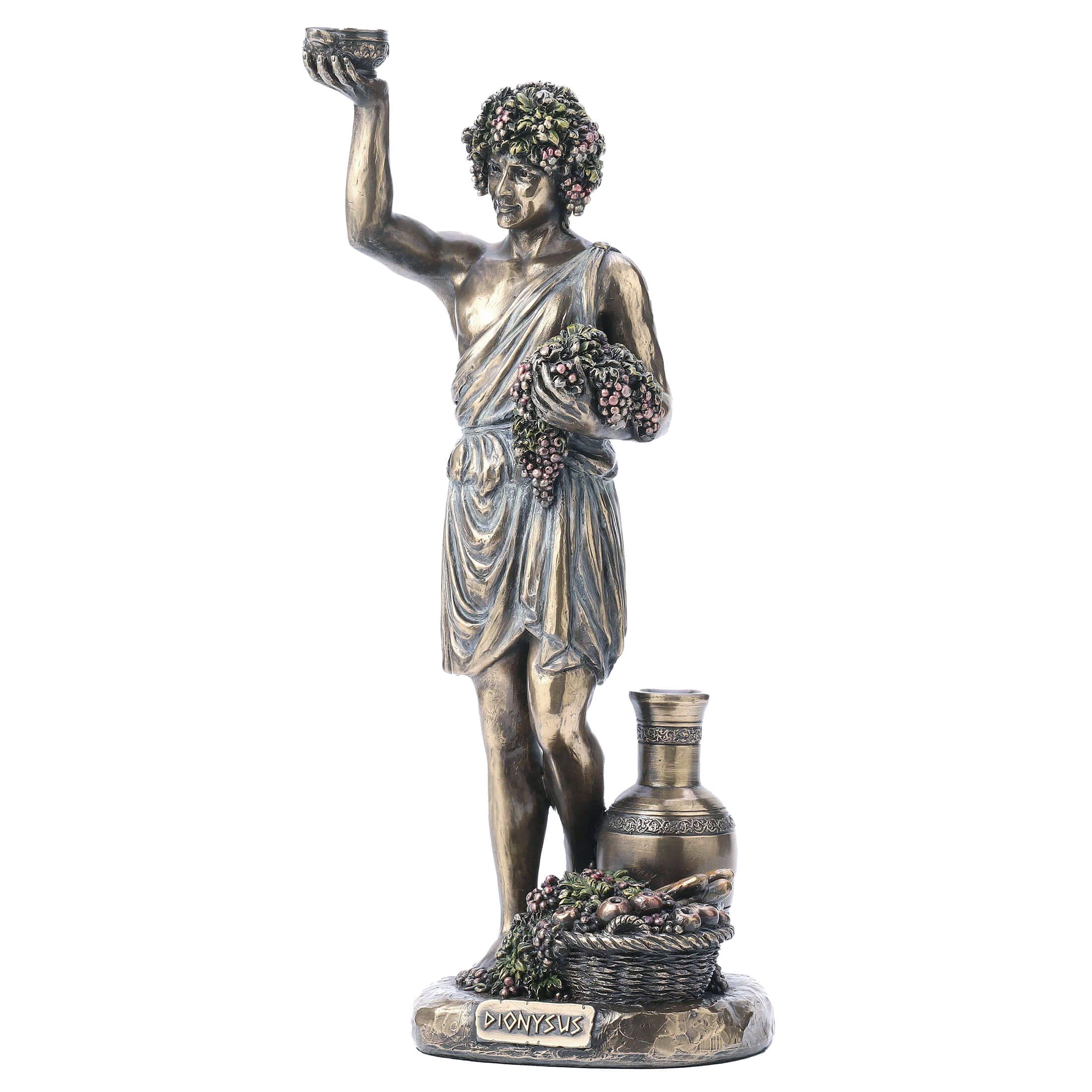Dionysus Cold-Cast Bronze Statue – 28 cm Greek God of Wine — additional product image 2 from ArtStatues