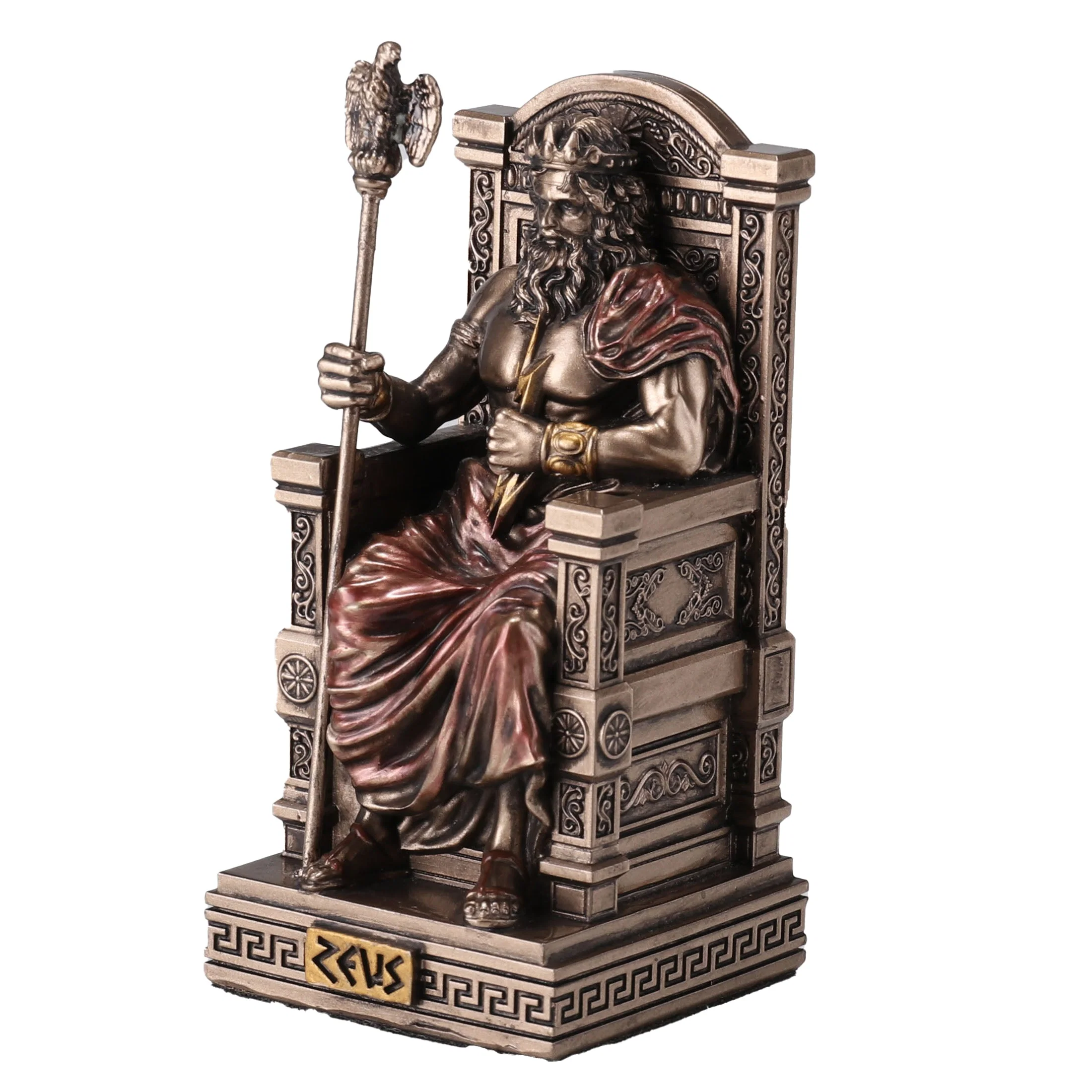 Zeus Sitting On Throne 8.5cm Veronese Statue — additional product image 4 from ArtStatues
