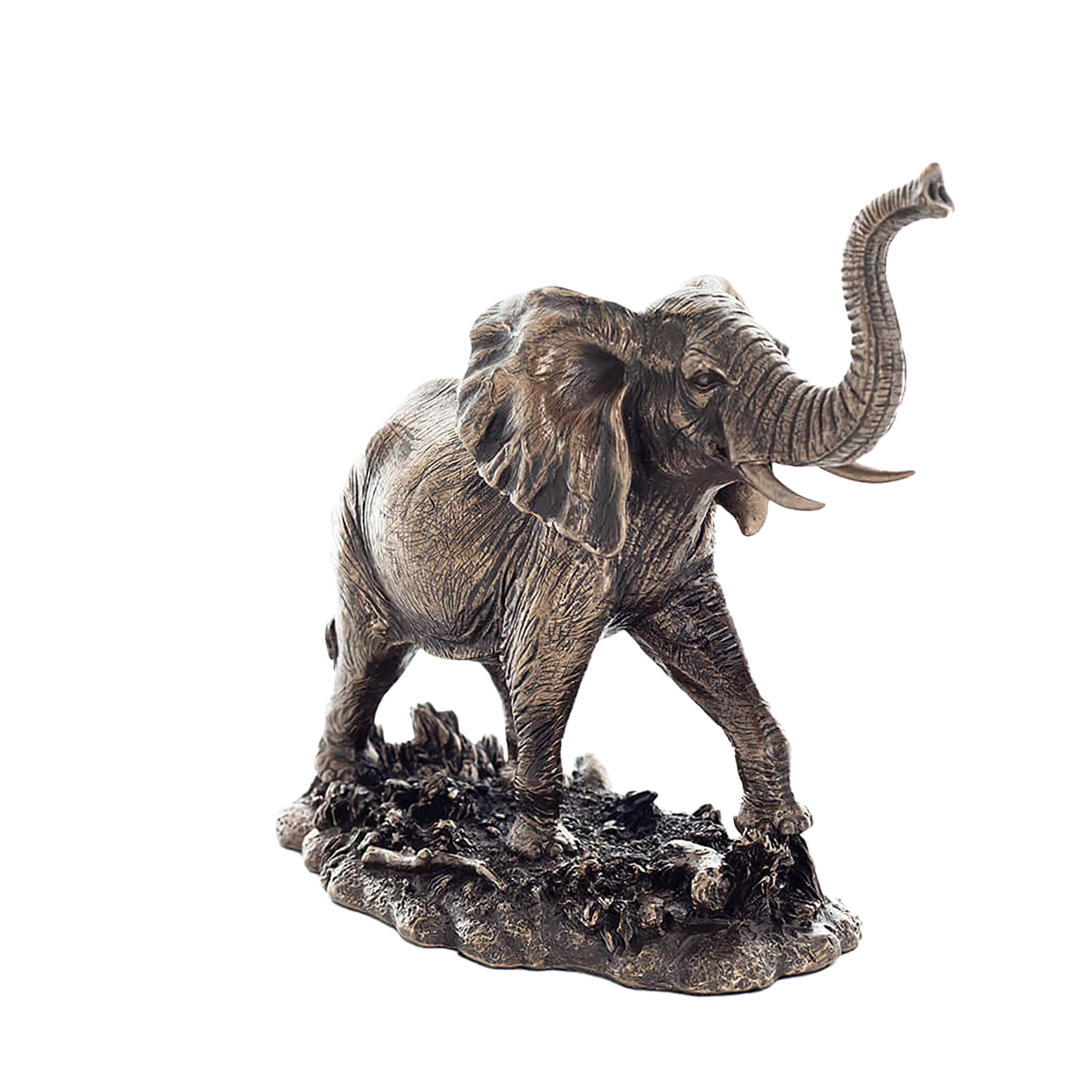 Majestic Elephant Statue – 16cm Veronese Cold-Cast Bronze African Wildlife Figurine — additional product image 2 from ArtStatues