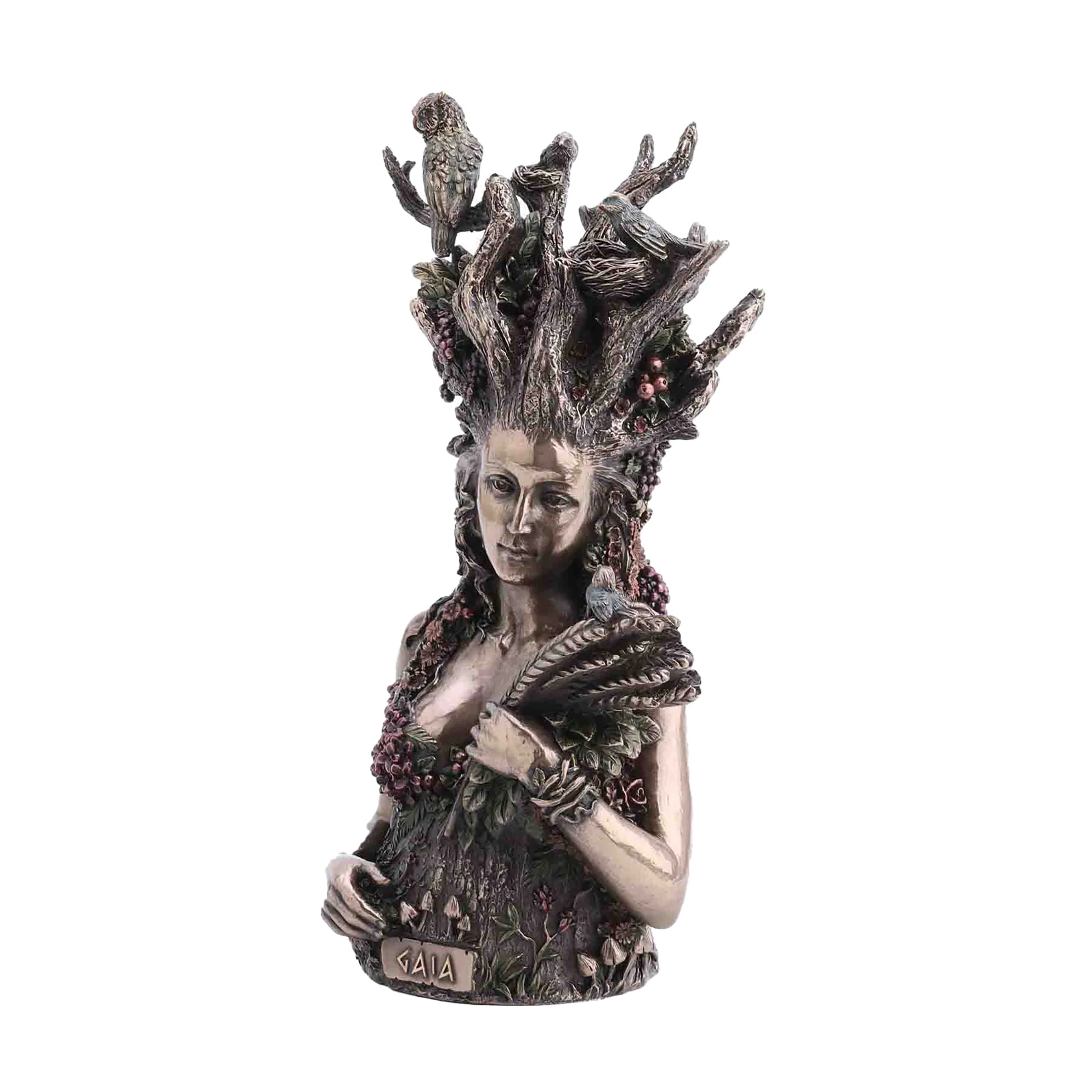 Gaia Mother Earth Bronze Statue – 26 cm Nature Goddess Sculpture — additional product image 4 from ArtStatues